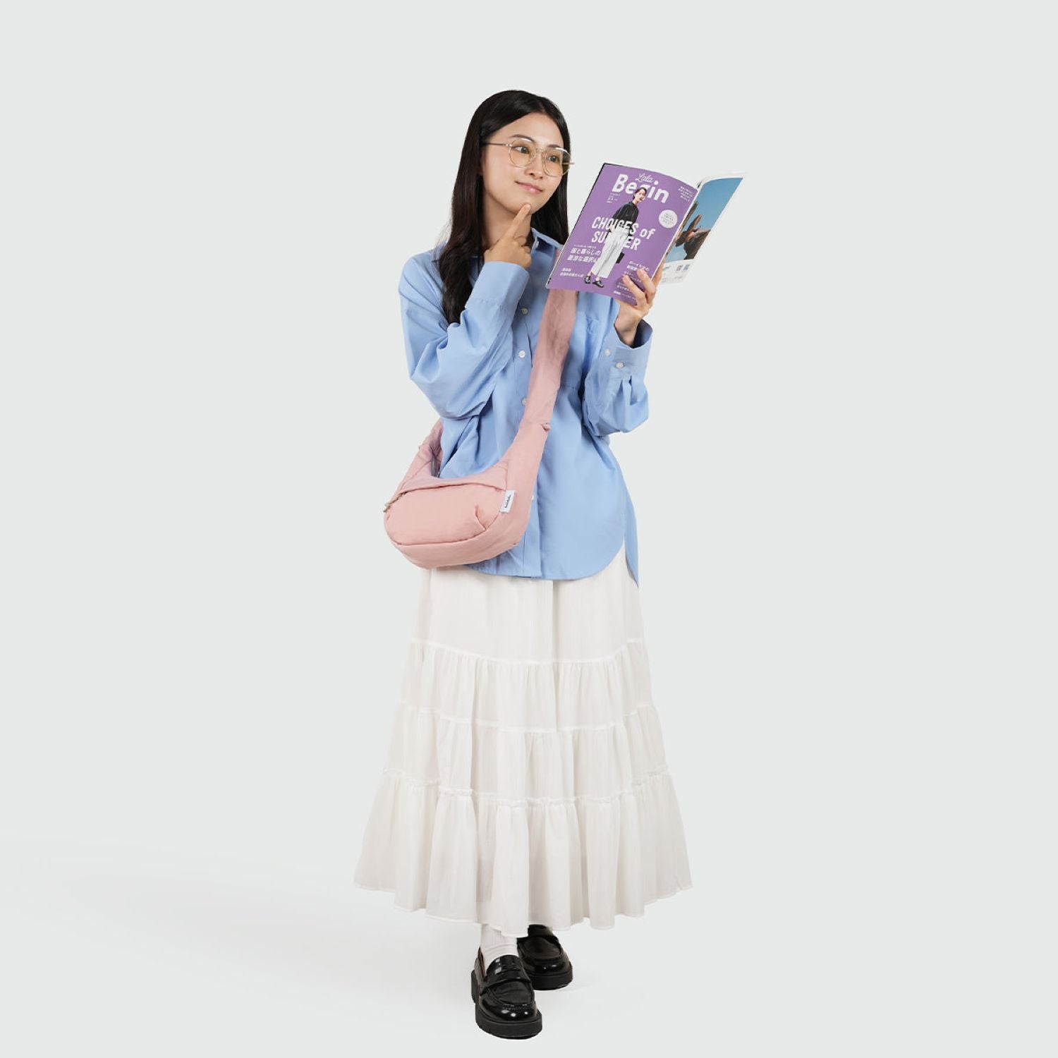 Hellolulu Ellie Holiday Shoulder Bag S (Pale Pink)