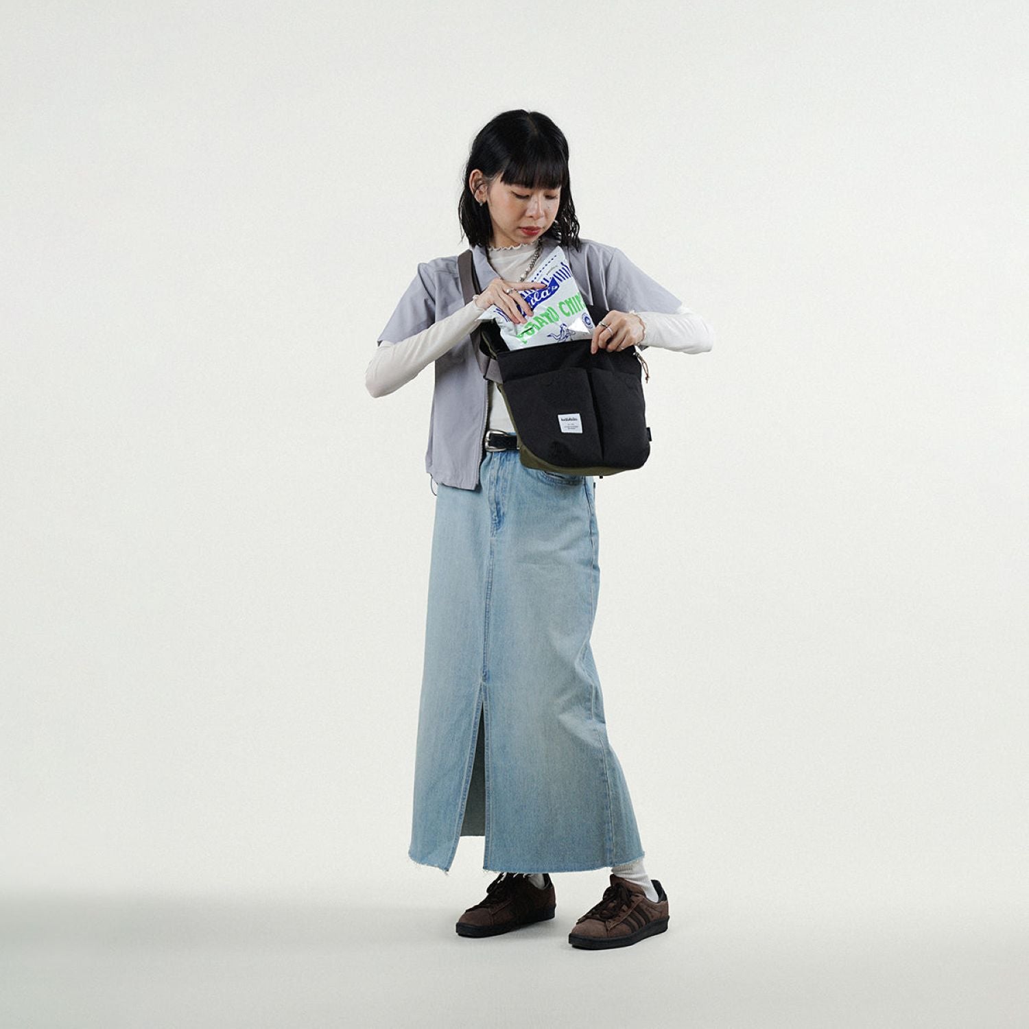 Hellolulu Kasen Shoulder Bag Recycled (Capulet Olive/Flat Black)