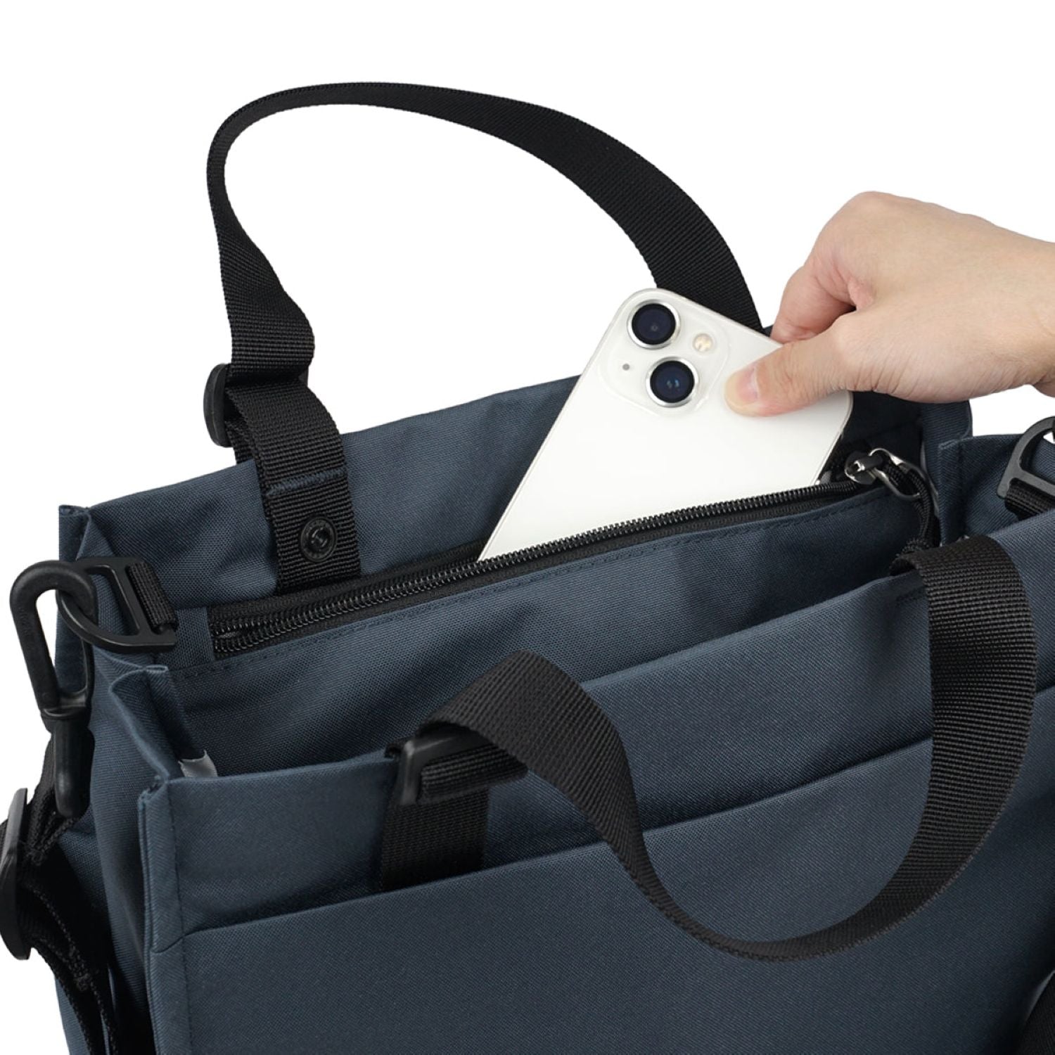 Hellolulu Luke 3 Way Vertical Tote Recycled (Dark Sapphire)