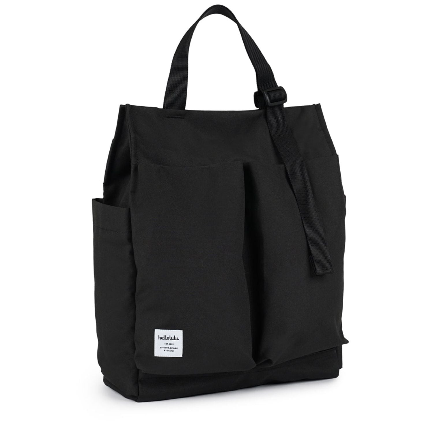 Hellolulu Luke 3 Way Vertical Tote Recycled (Flat Black)