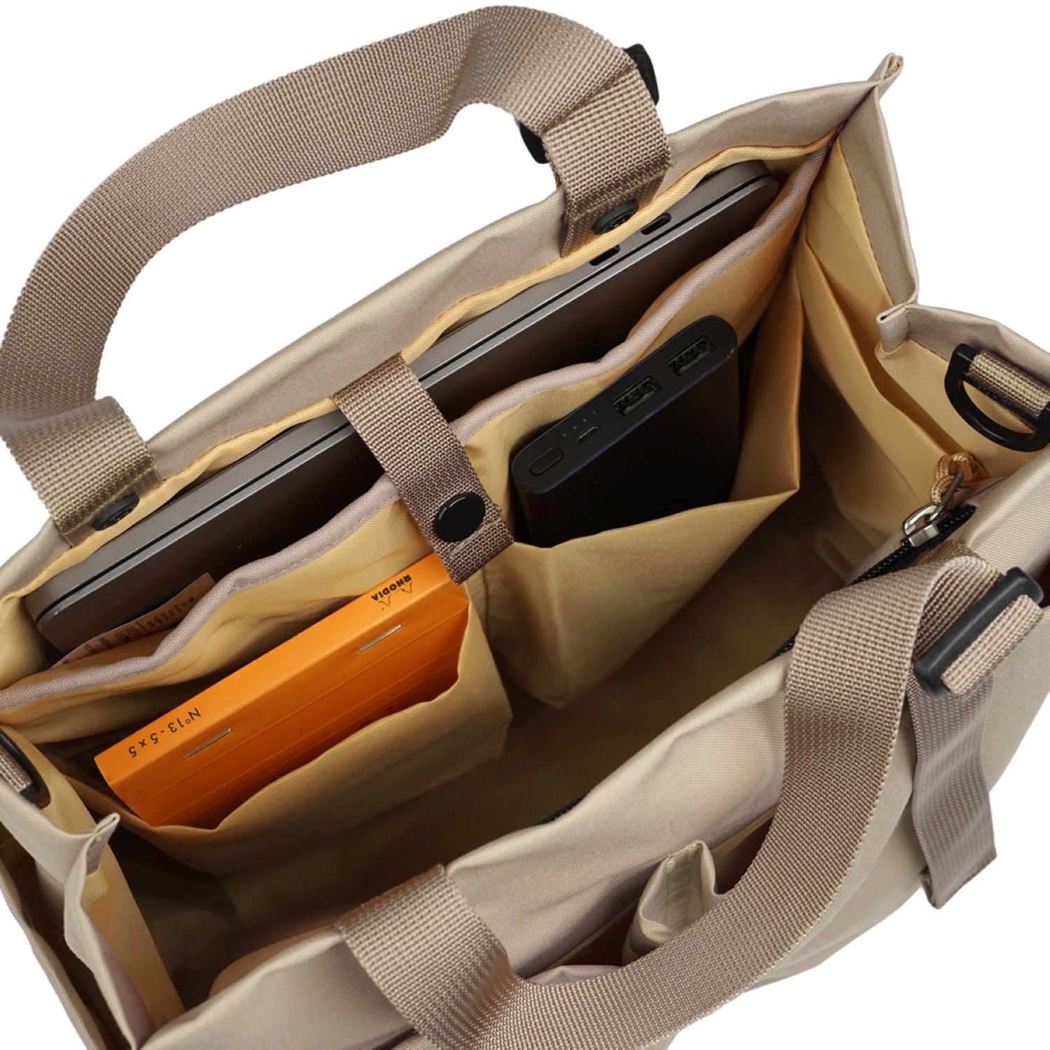 Hellolulu Luke 3 Way Vertical Tote Recycled (Fog Khaki)