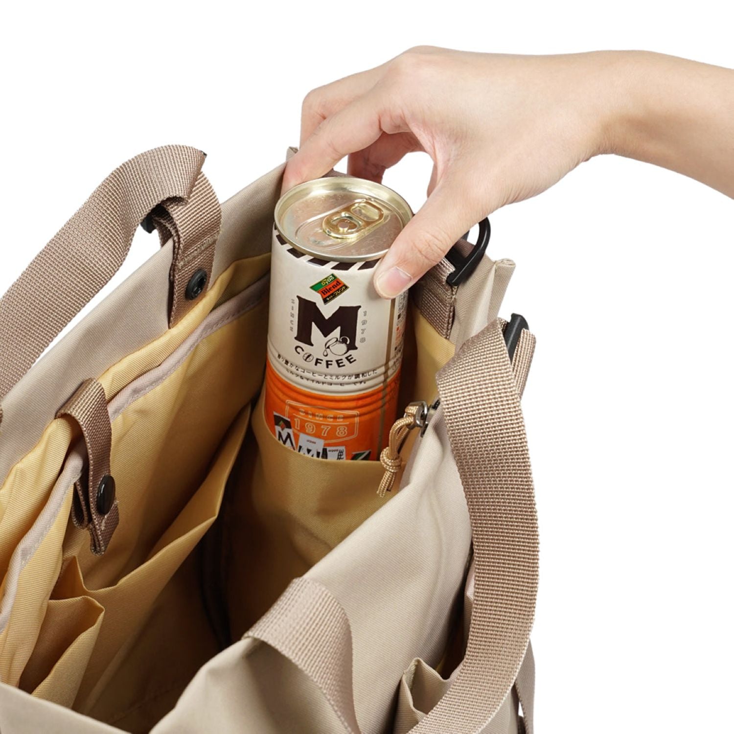 Hellolulu Luke 3 Way Vertical Tote Recycled (Fog Khaki)