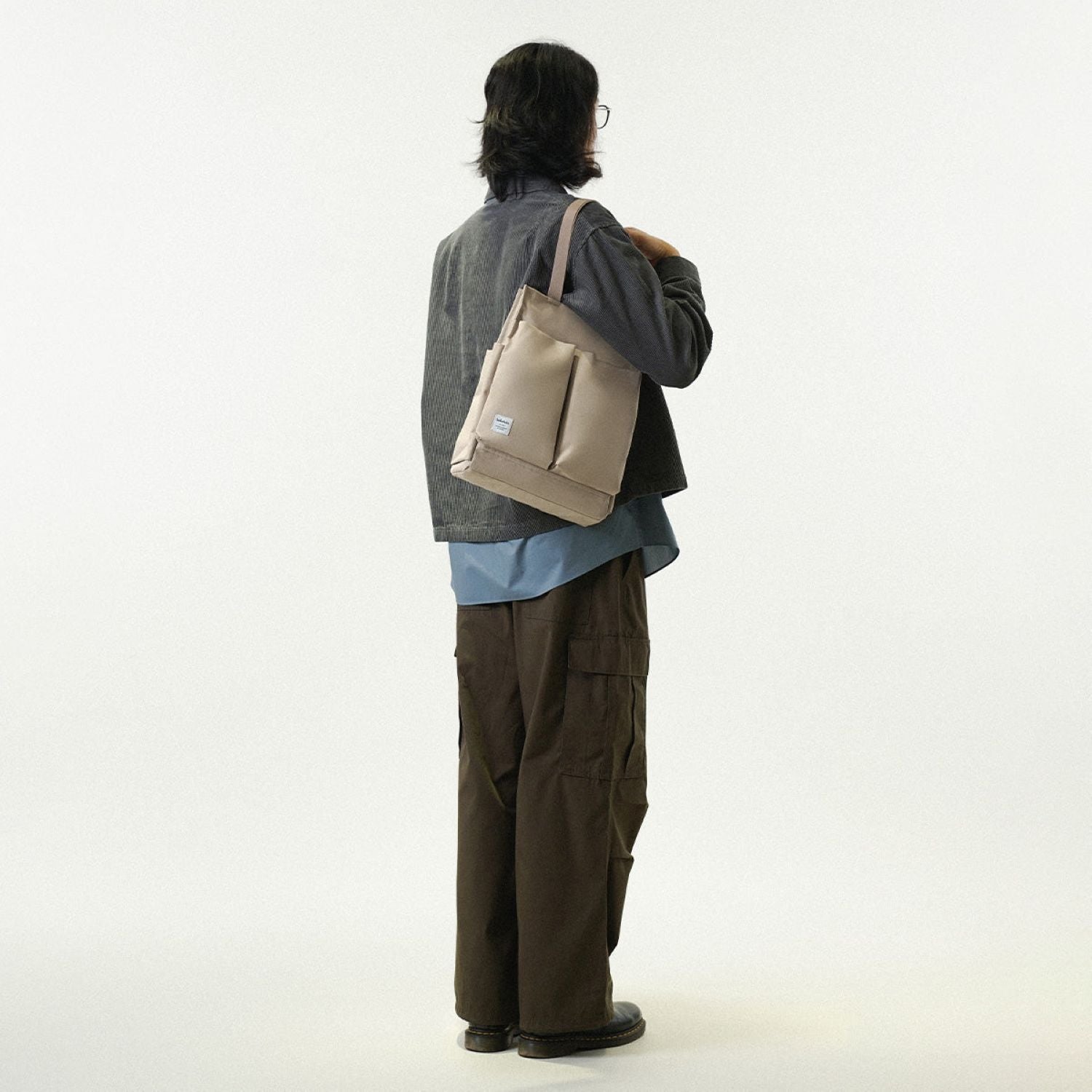 Hellolulu Luke 3 Way Vertical Tote Recycled (Fog Khaki)