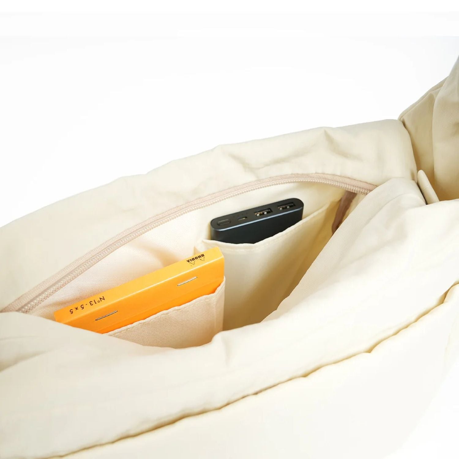 Hellolulu Miles All Day Shoulder Bag M (Vanilla White)