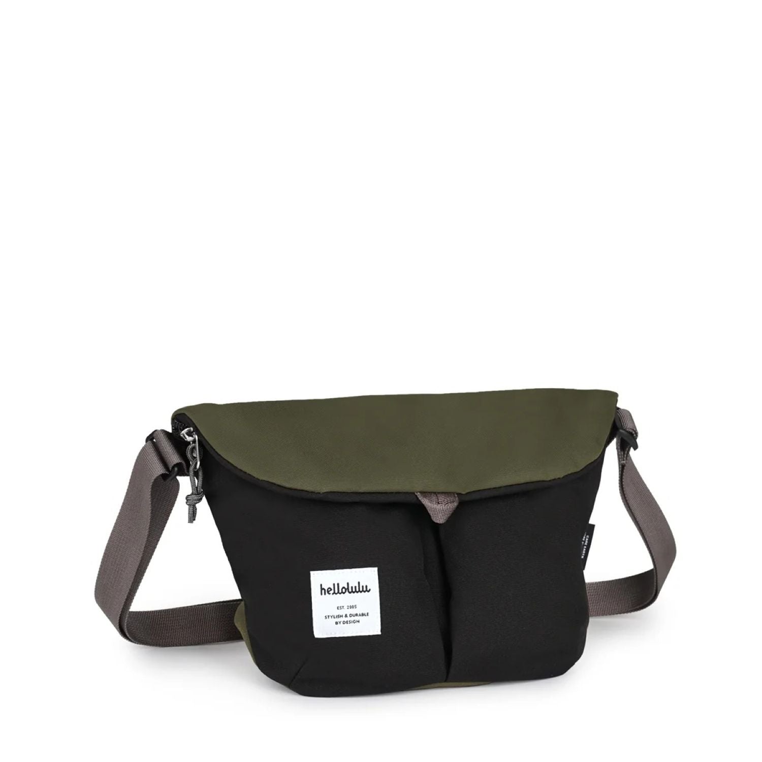 Hellolulu Mini Kasen Shoulder Bag Recycled (Capulet Olive/Flat Black)