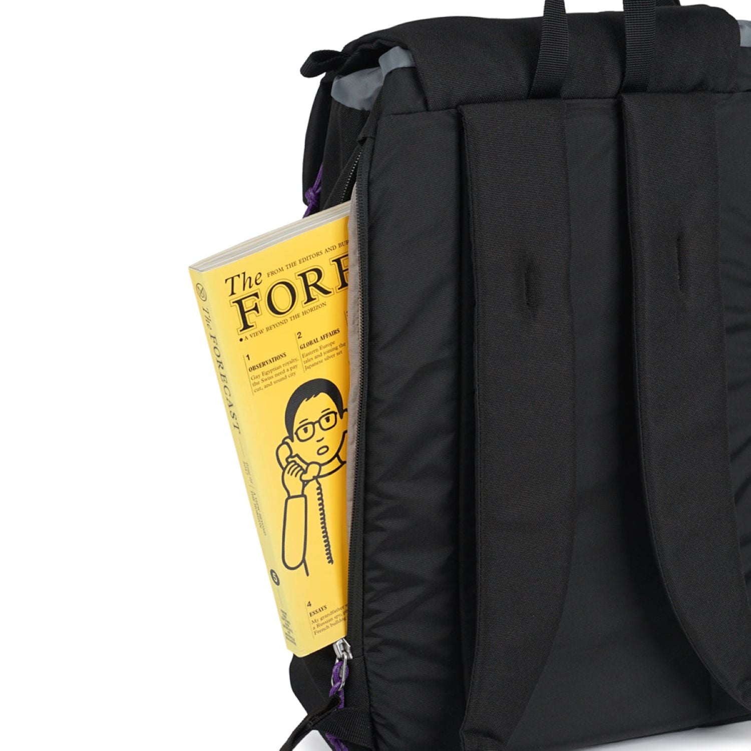 Hellolulu Saro Utility Flap Backpack M (Cool Black)