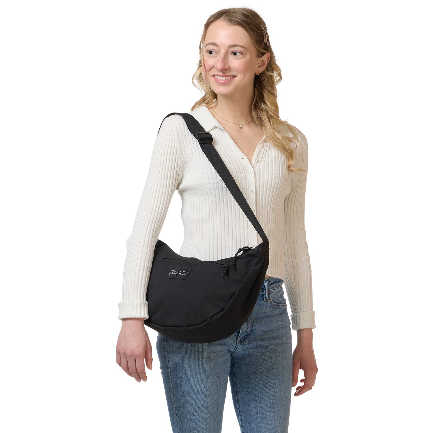 Jansport Unphased Crossbody Large Soft Nylon - Black