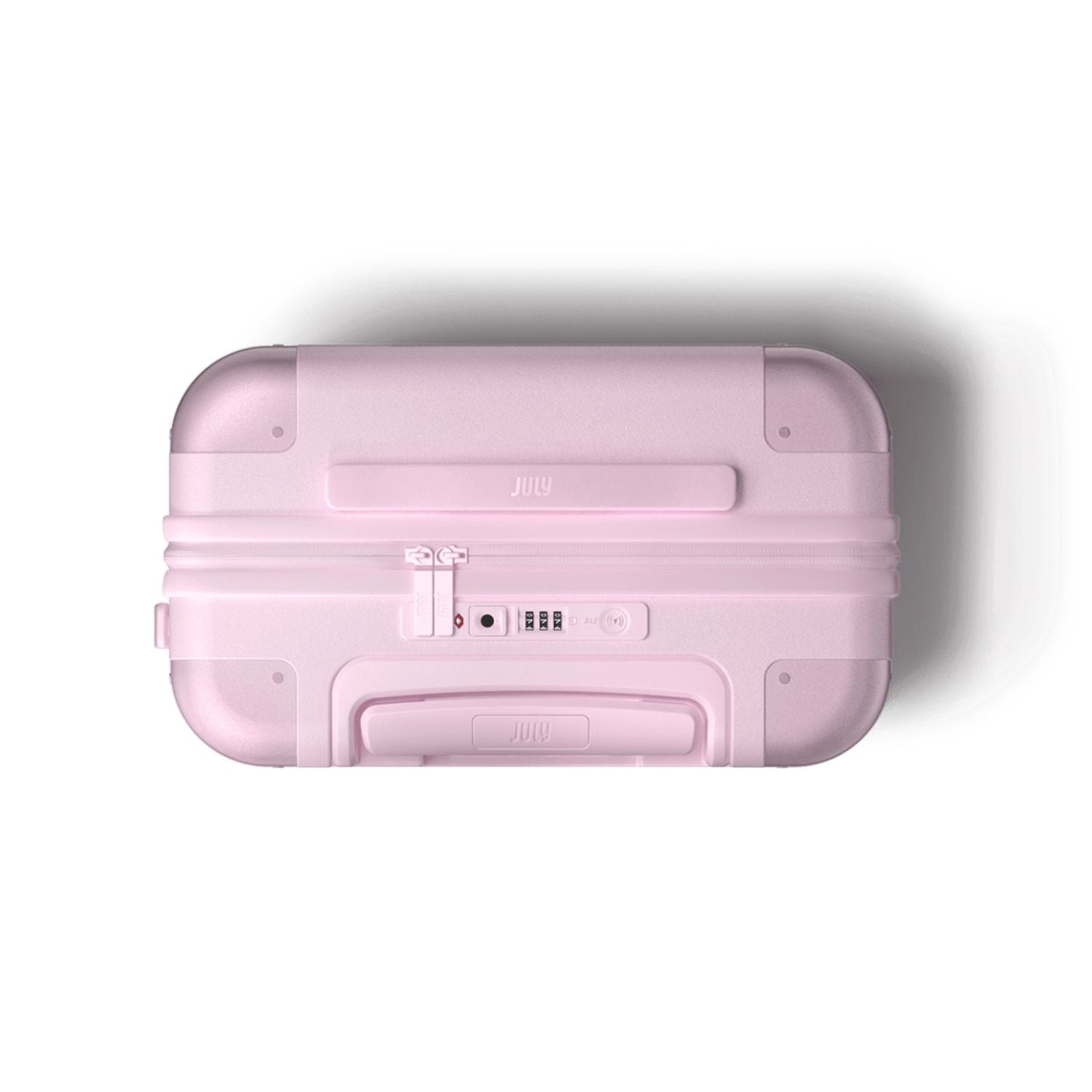 July Carry On Original Polycarbonate  21" Luggage With Casesafe Tracking & Power Bank & Usb/Usb-C Cable - Blush Pink