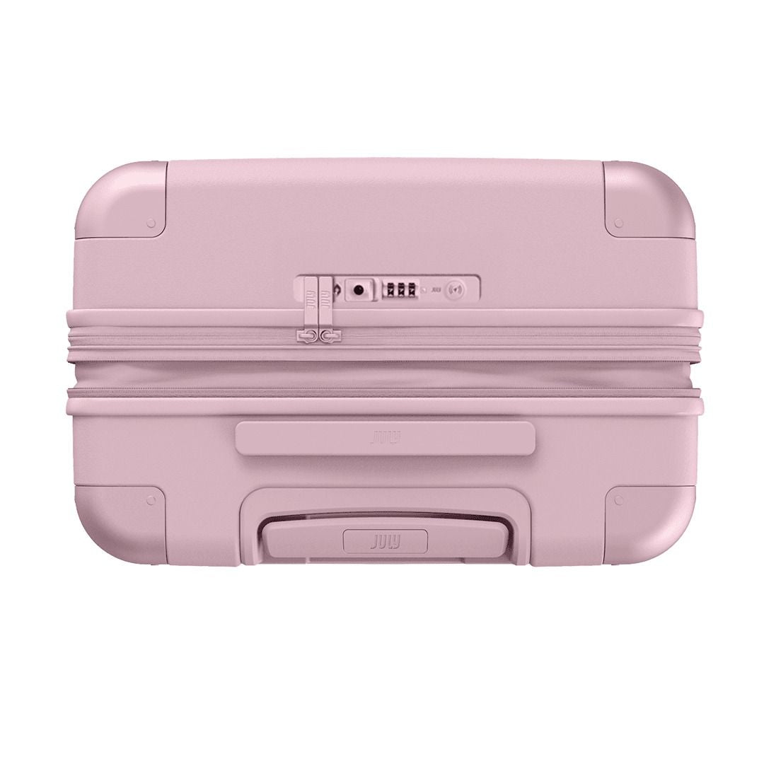 July Checked Expandable Polycarbonate With Casesafe Tracking 26" Luggage - Blush Pink