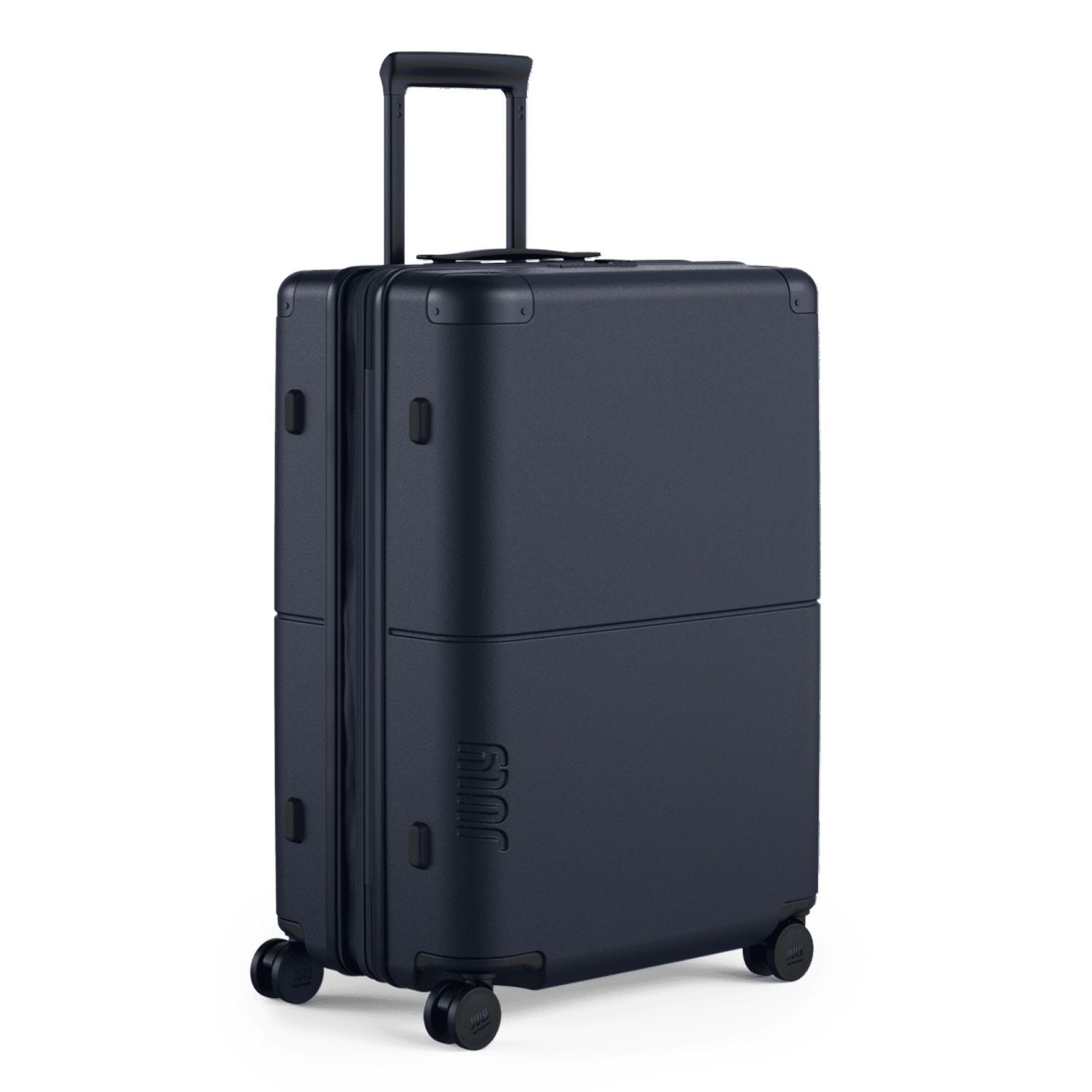July Checked Expandable Polycarbonate With Casesafe Tracking 26" Luggage - Navy