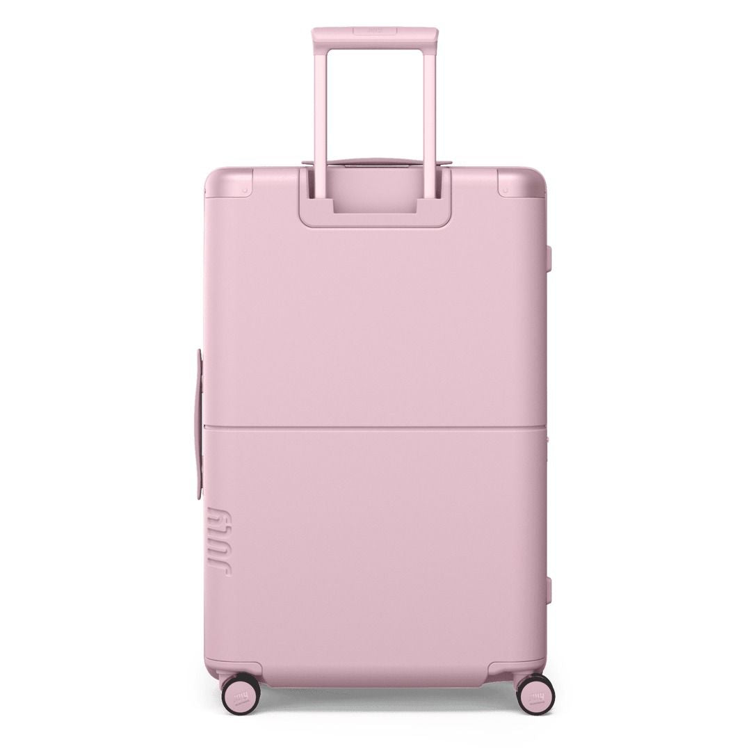 July Checked Plus Expandable Polycarbonate With Casesafe Tracking 28" Luggage - Blush Pink
