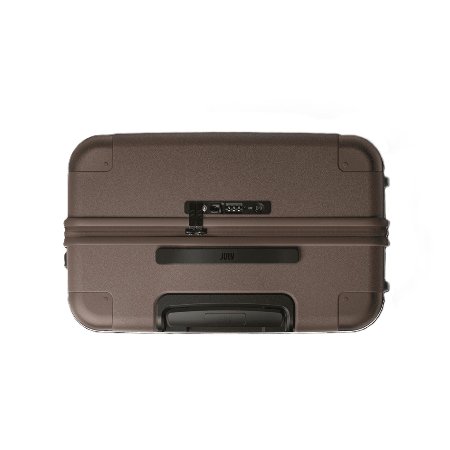 July Checked Plus Polycarbonate With Casesafe Tracking 30" Luggage - Dark Brown