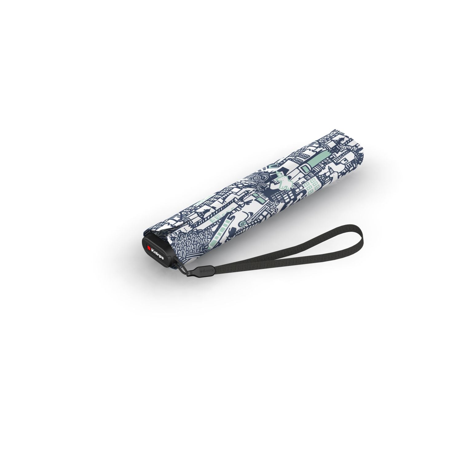 Knirps US.050 Ultralight Slim Manual Umbrella (UV Protection) - Story Sea / Iridisent Inner Coating