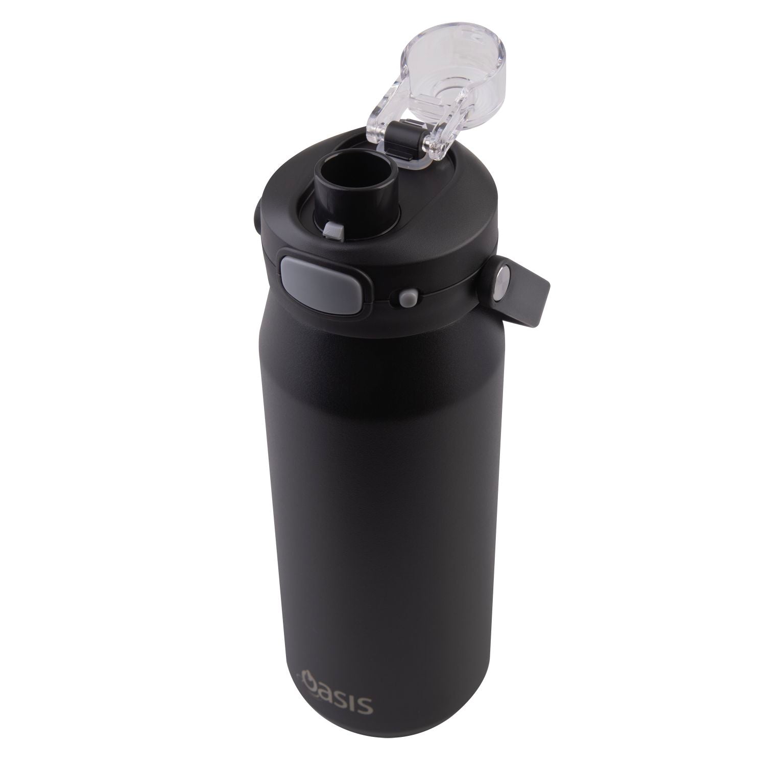 Oasis Ceramic S/S Triple Wall Capri Quick Release Drink Bottle Cap Only - Black
