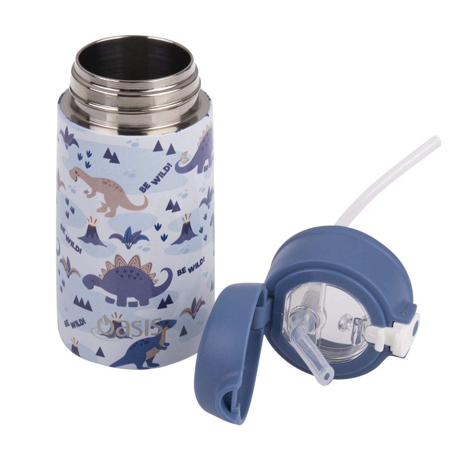 Oasis Kids' Water Bottle with Sipper Silicone Straw 400ML - Happy Bee