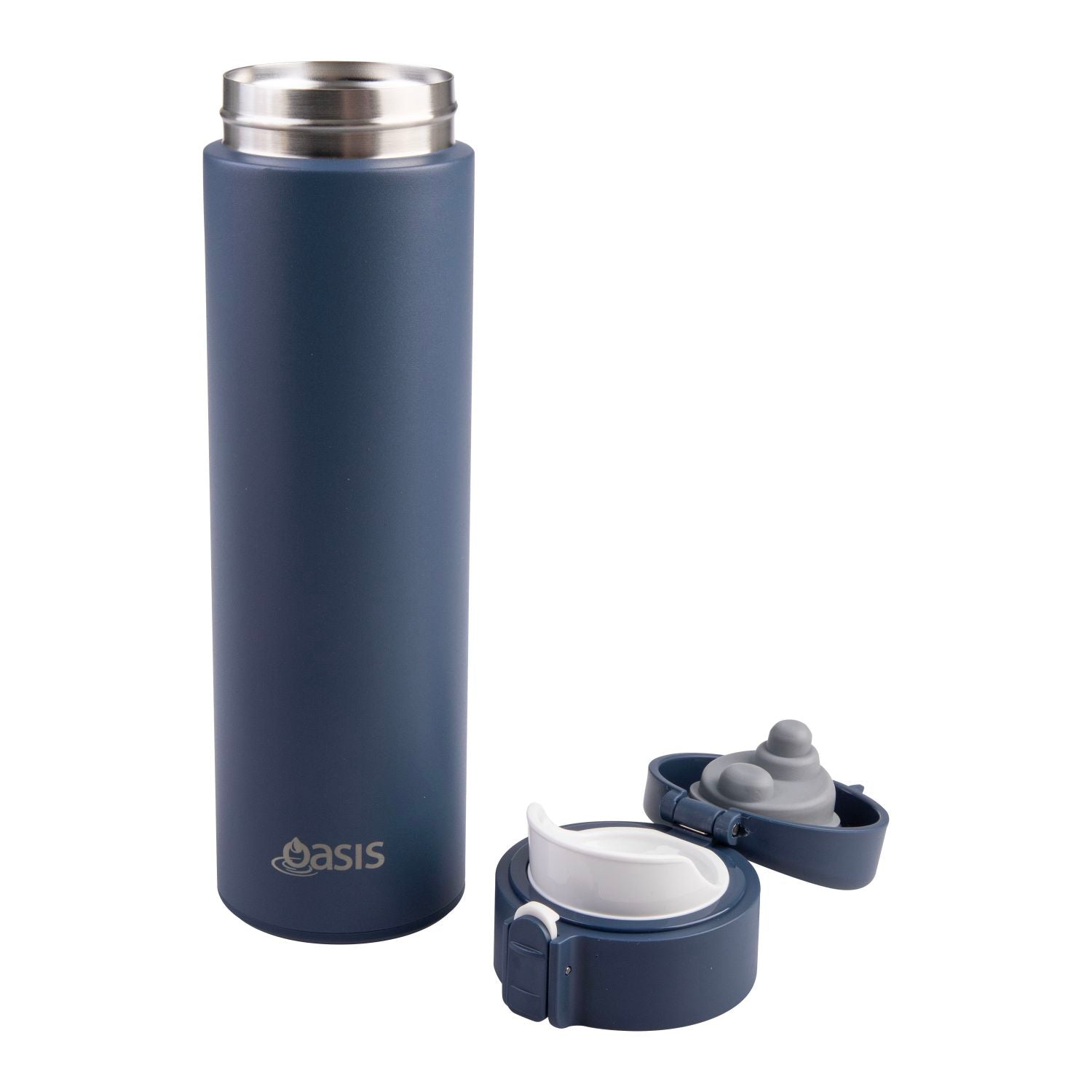 Oasis S/S Flip-Top With Lock Vacuum Flask 480Ml - Indigo