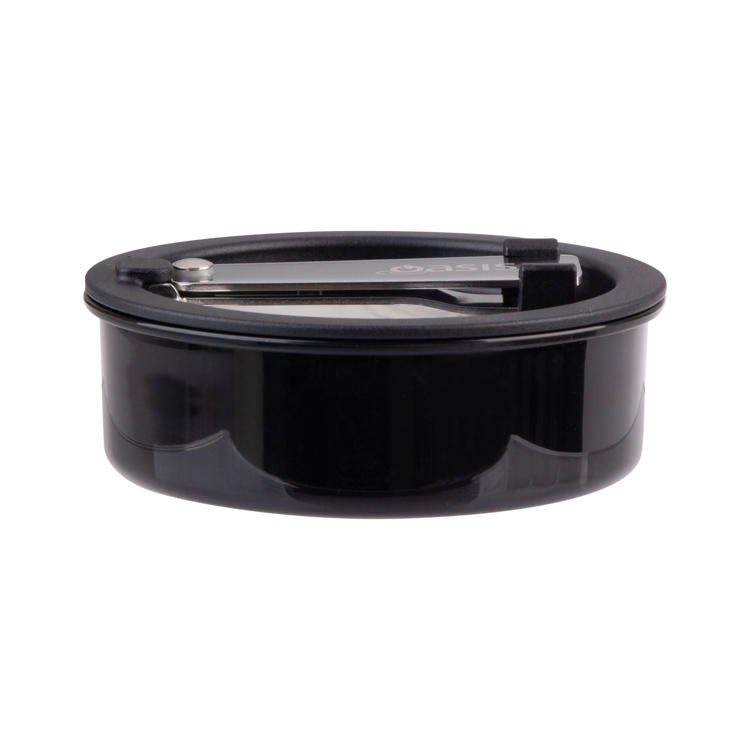 Oasis S/S Insulated Dual Compartment Food Jar W Handle And Spoon 480Ml - Black