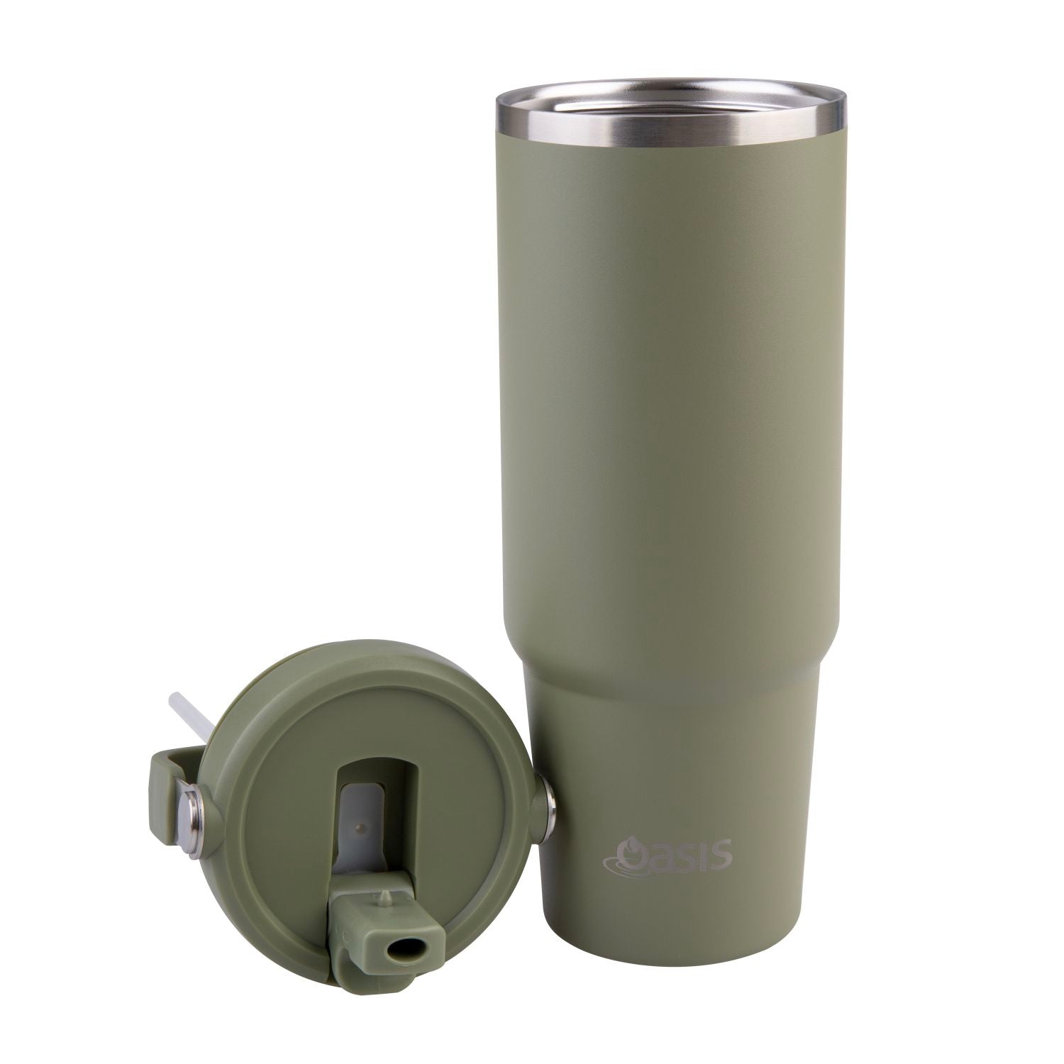 Oasis S/S Insulated Voyager Carry Tumbler Cap Only - Olive Green