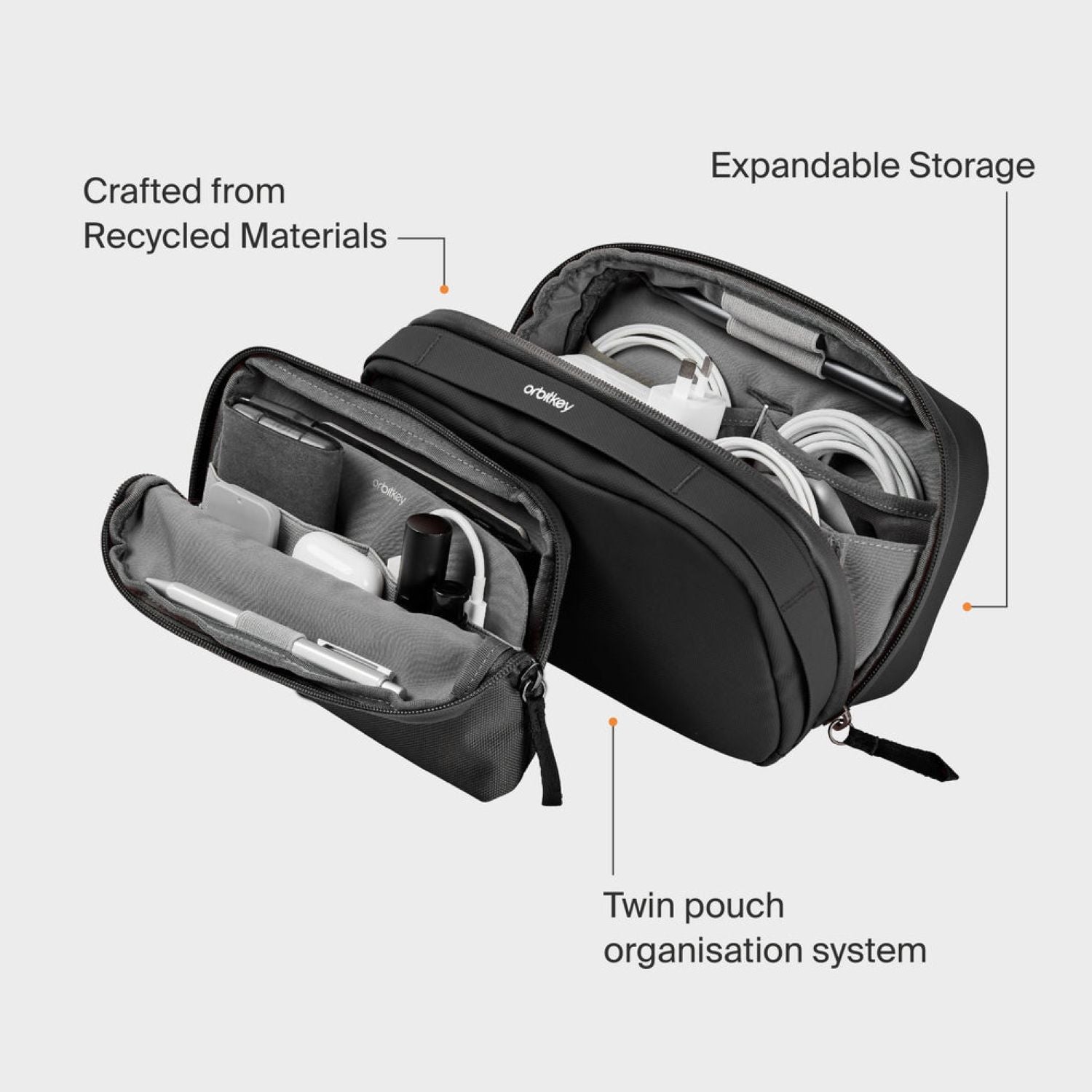 Orbitkey 2-In-1 Tech Pouch (Cobalt)