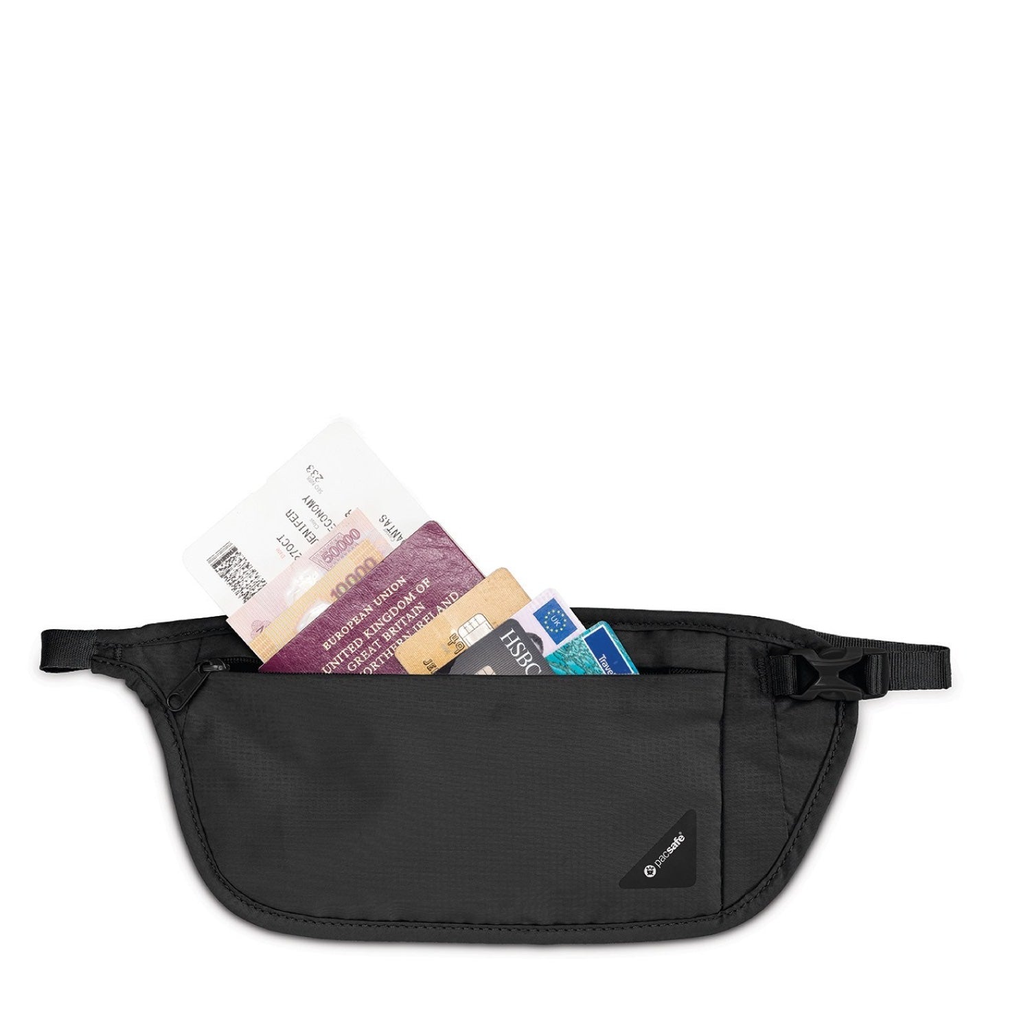 Pacsafe Coversafe V100 RFID Blocking Waist Wallet (Black)