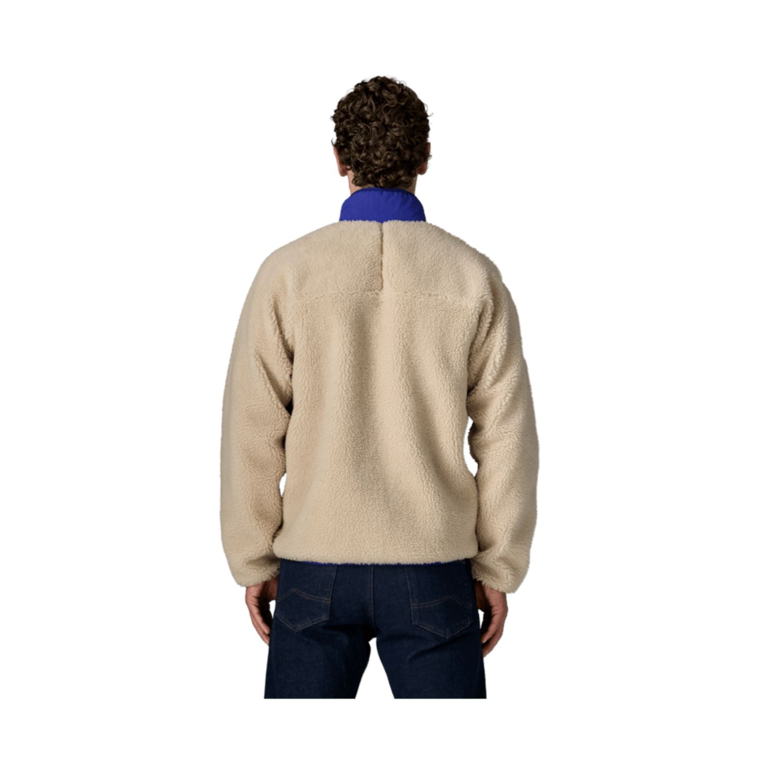 Patagonia Men's Classic Retro-X® Fleece Jacket - XL (Dark Natural W/Cobalt Blue)
