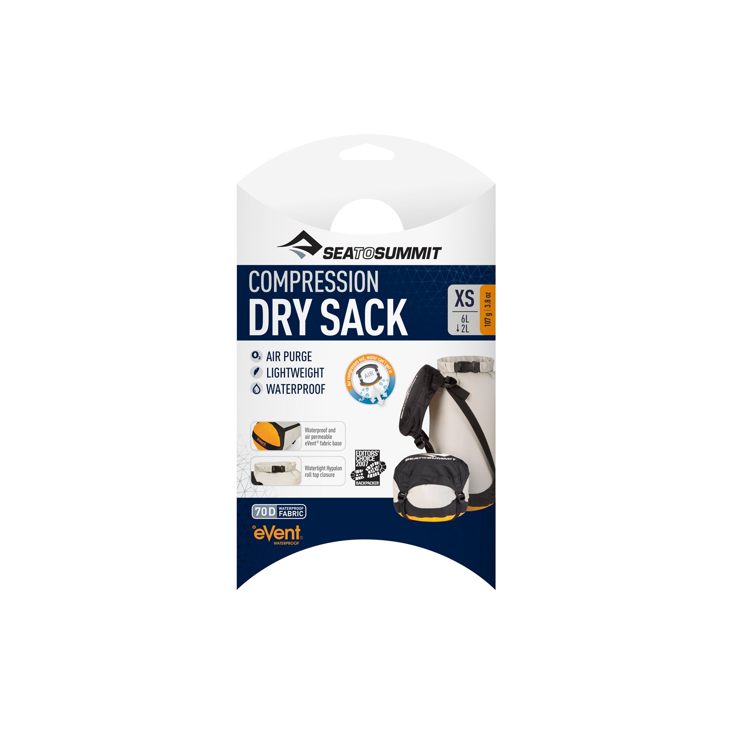 Sea To Summit Dry Compression Sack-XS (Grey/Yellow)