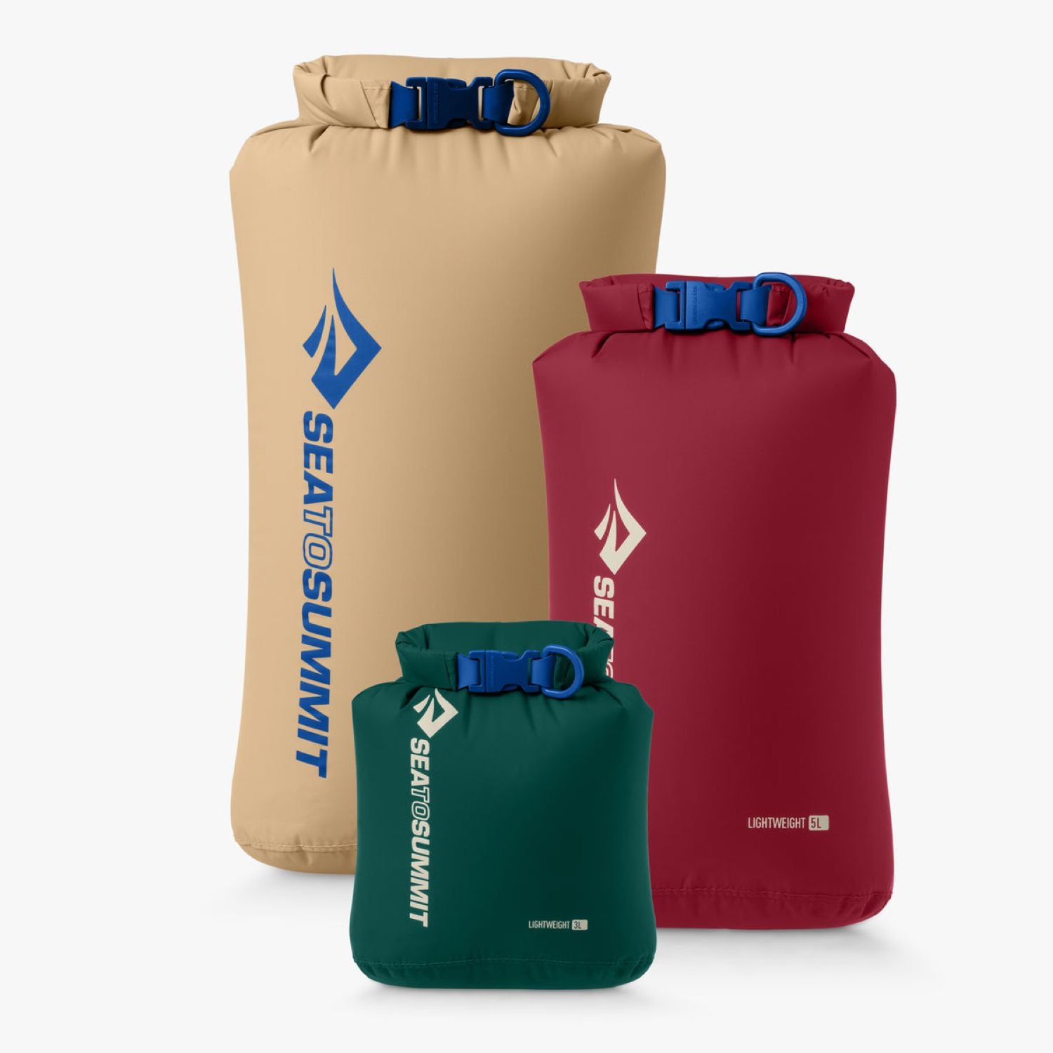 Sea To Summit Lightweight Dry Bag Set 3PCS - 3/5/8L (Tibetan Red/Rain Forest/Starfish) Limited Edition