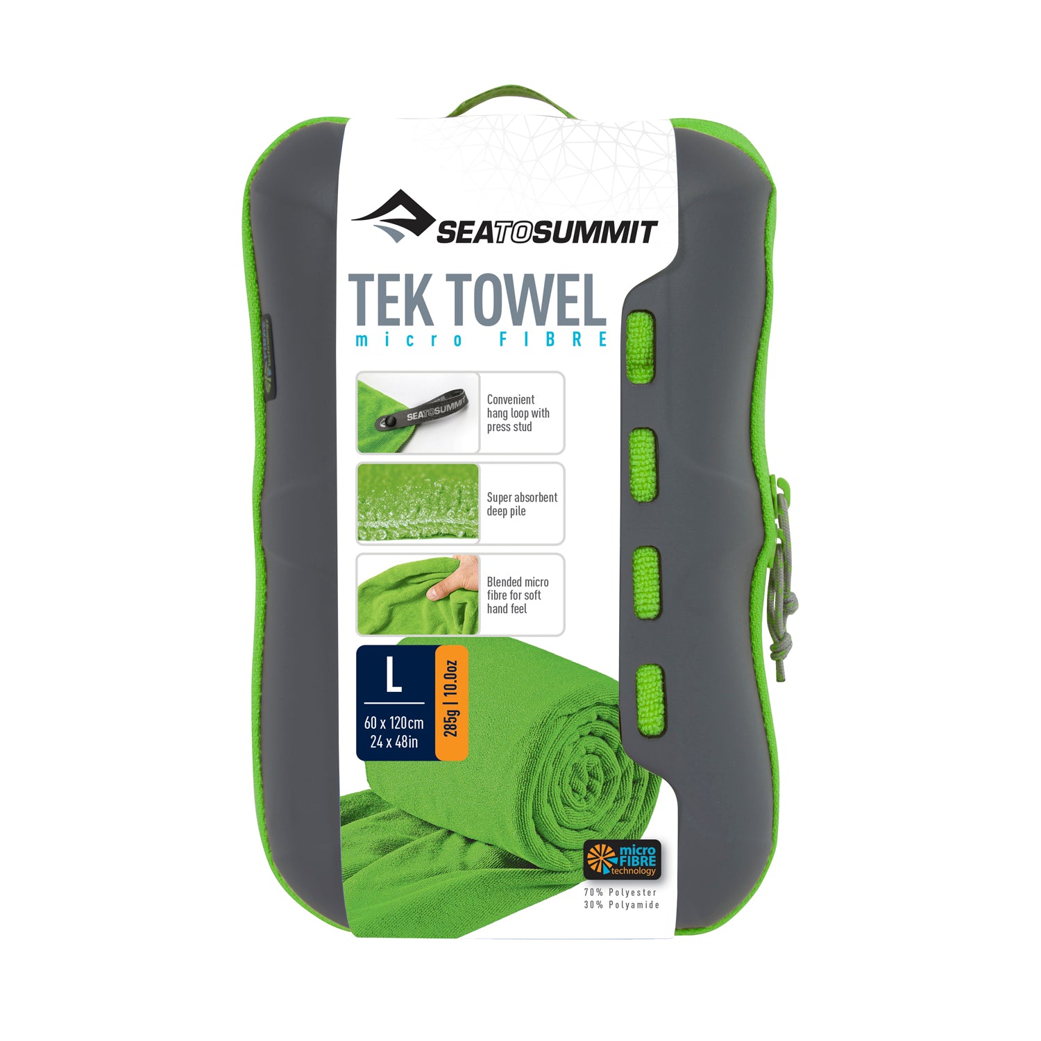 Sea To Summit Tek Towel (Large) 60Cm X 120Cm (Lime)