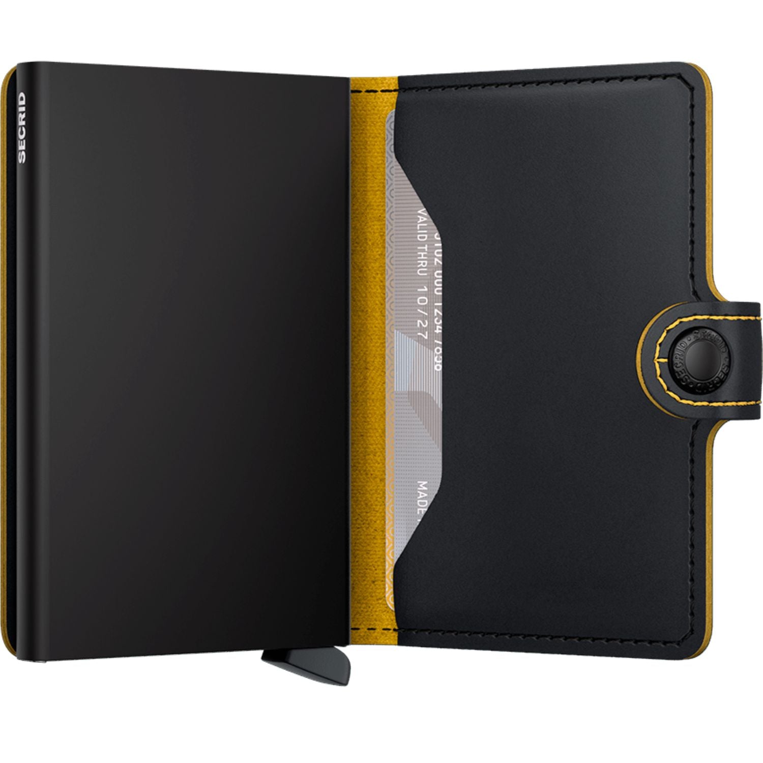 Secrid Miniwallet Matte - Black & Ochre