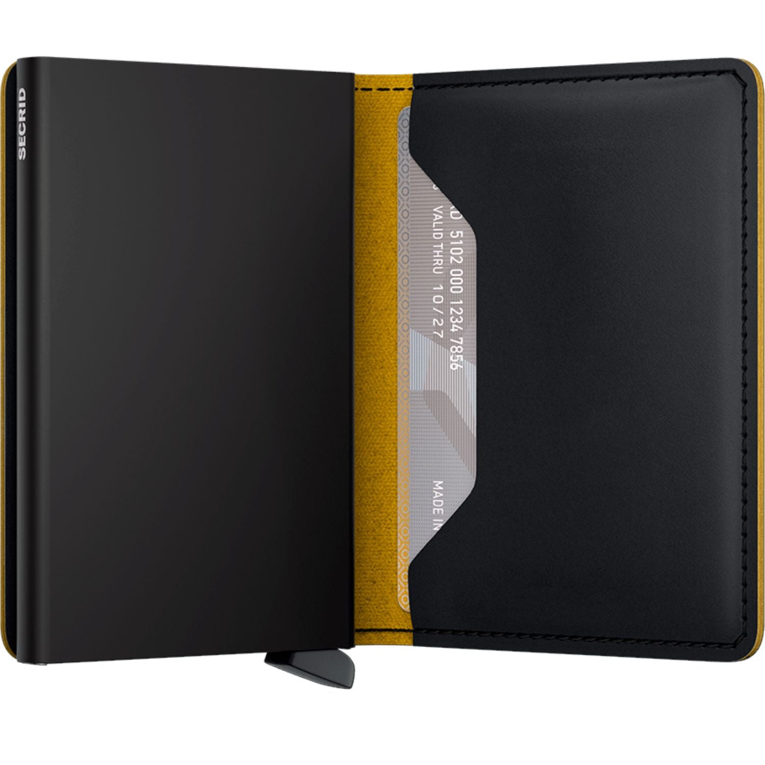 Secrid Slimwallet Matte - Black & Ochre