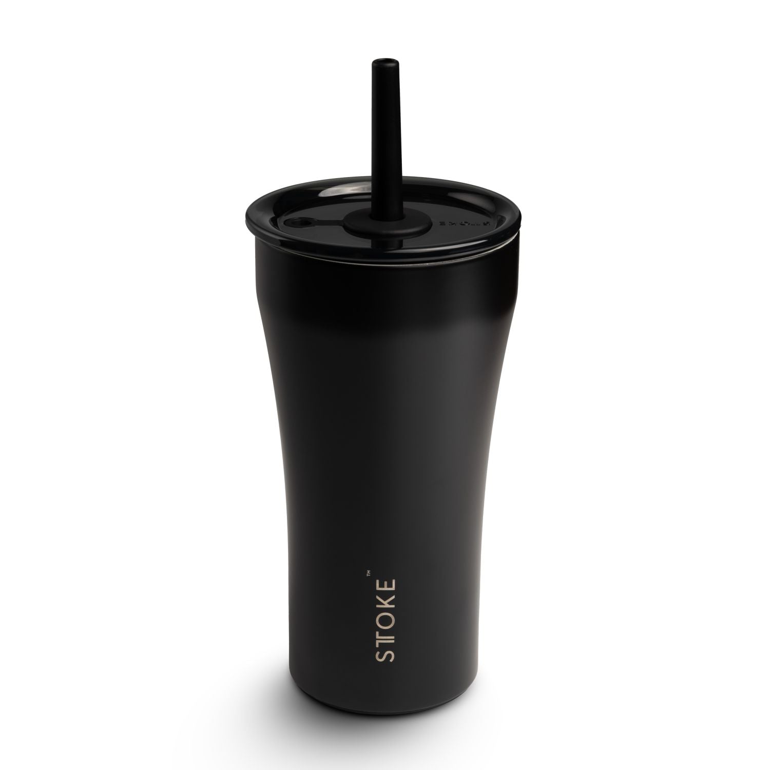 STTOKE Classic Leakproof Ceramic Insulated Cup With Straw 20oz - Luxe Black