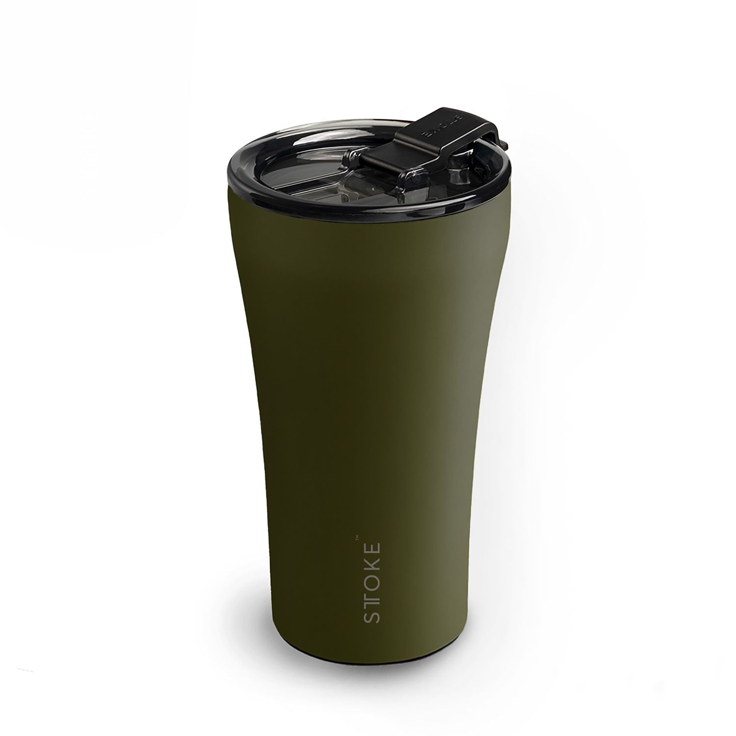 STTOKE Earth Leakproof Ceramic Insulated Cup Powder Coating 12OZ - Ivy Green