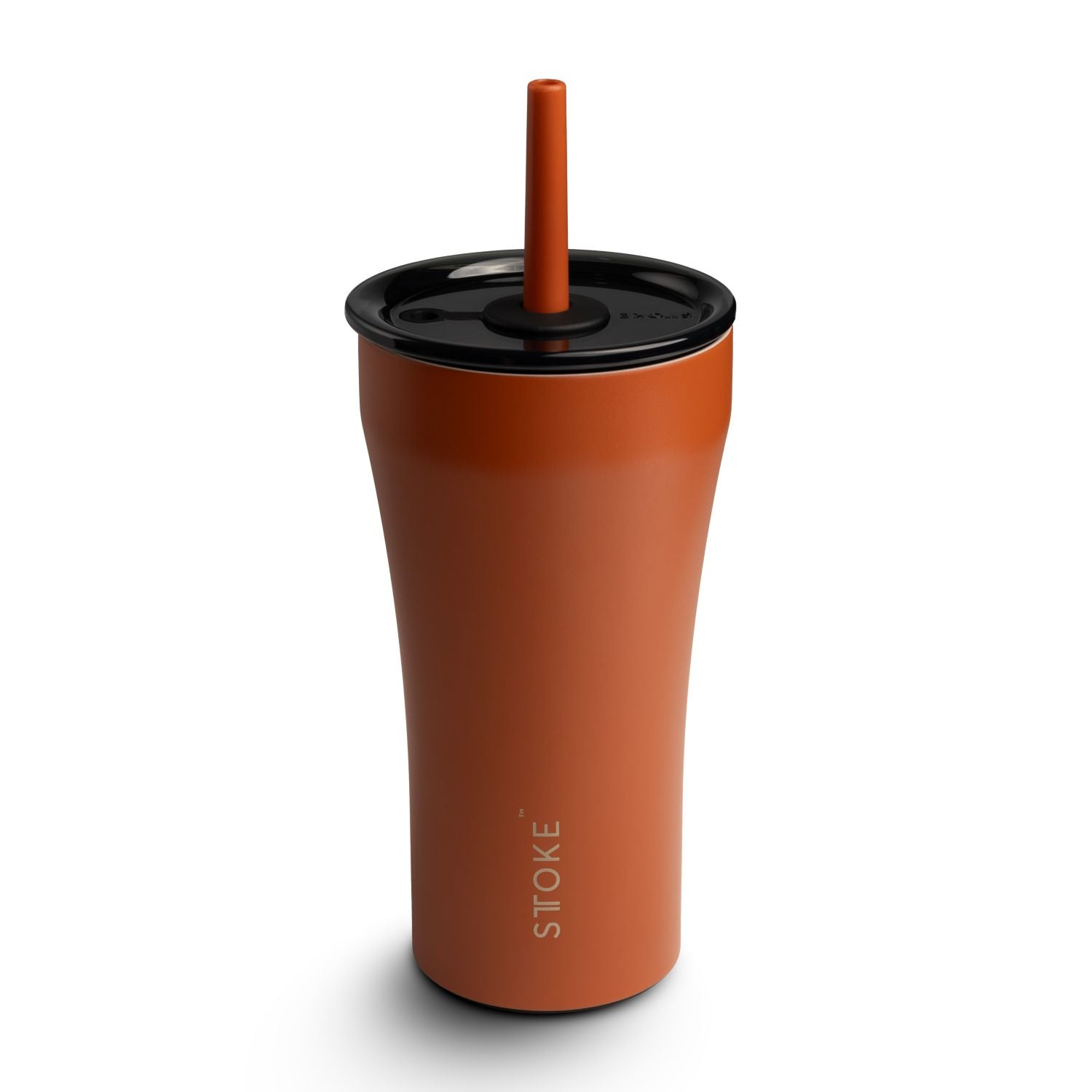 STTOKE Earth Leakproof Ceramic Insulated Cup Powder Coating With Straw 20oz - Desert Sunburst