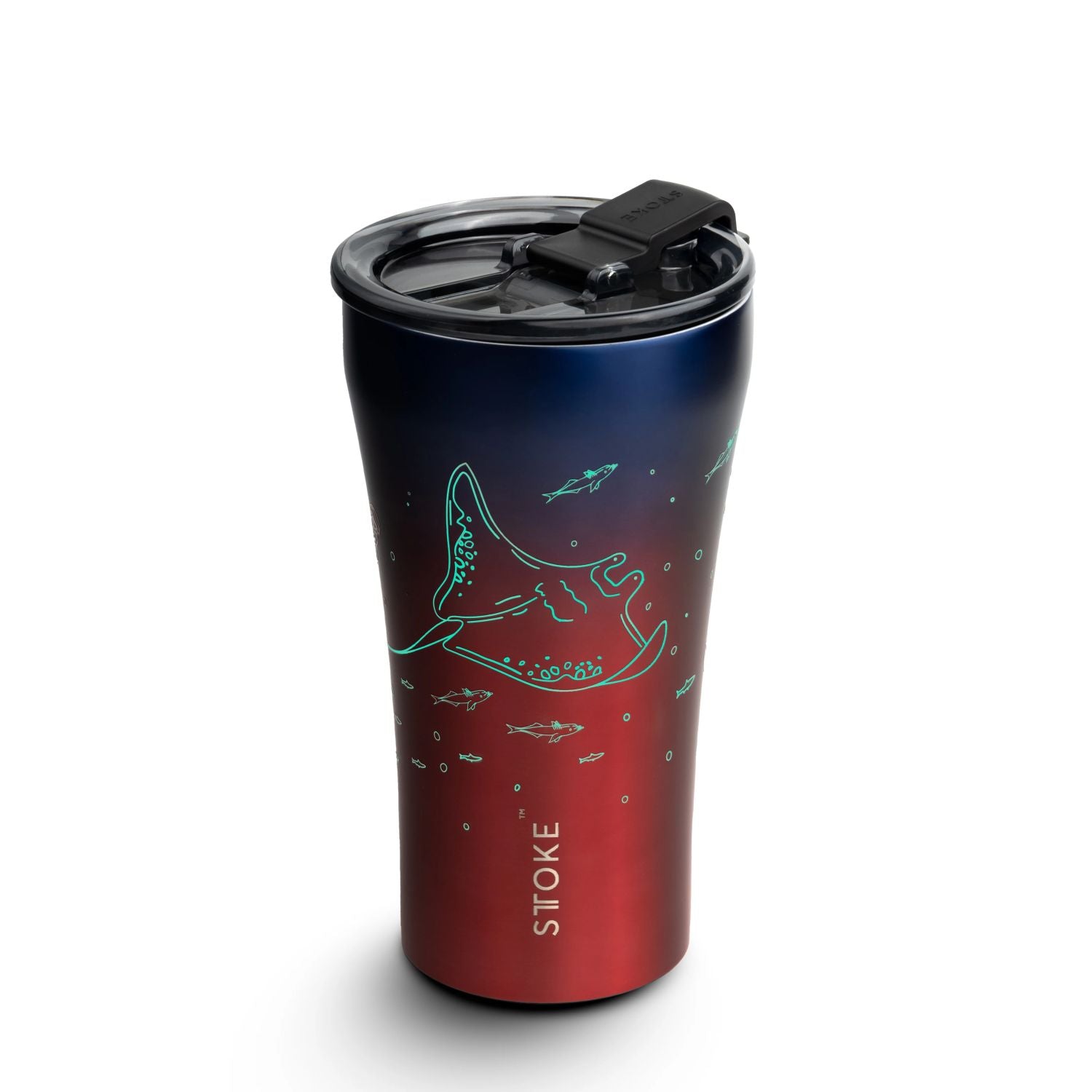 STTOKE Limited Edition Leakproof Ocean Series Insulated Cup 12oz - Manta Ray
