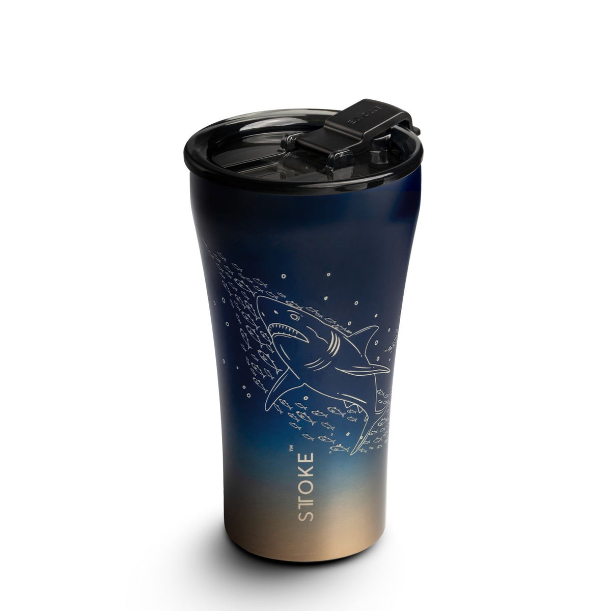 STTOKE Limited Edition Leakproof Ocean Series Insulated Cup 12OZ - Shark