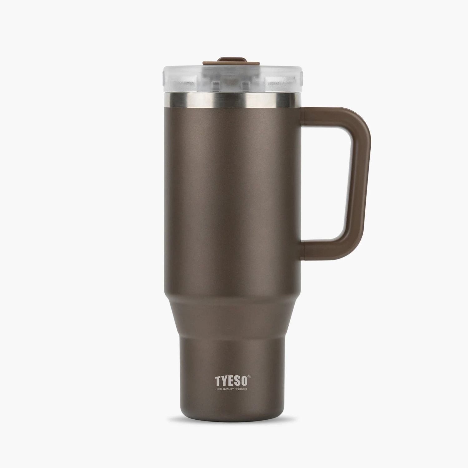 Tyeso Aura Leakproof 2 In 1 Sip & Straw Lid S/S Vacuum Tumbler 1200ml - Brown