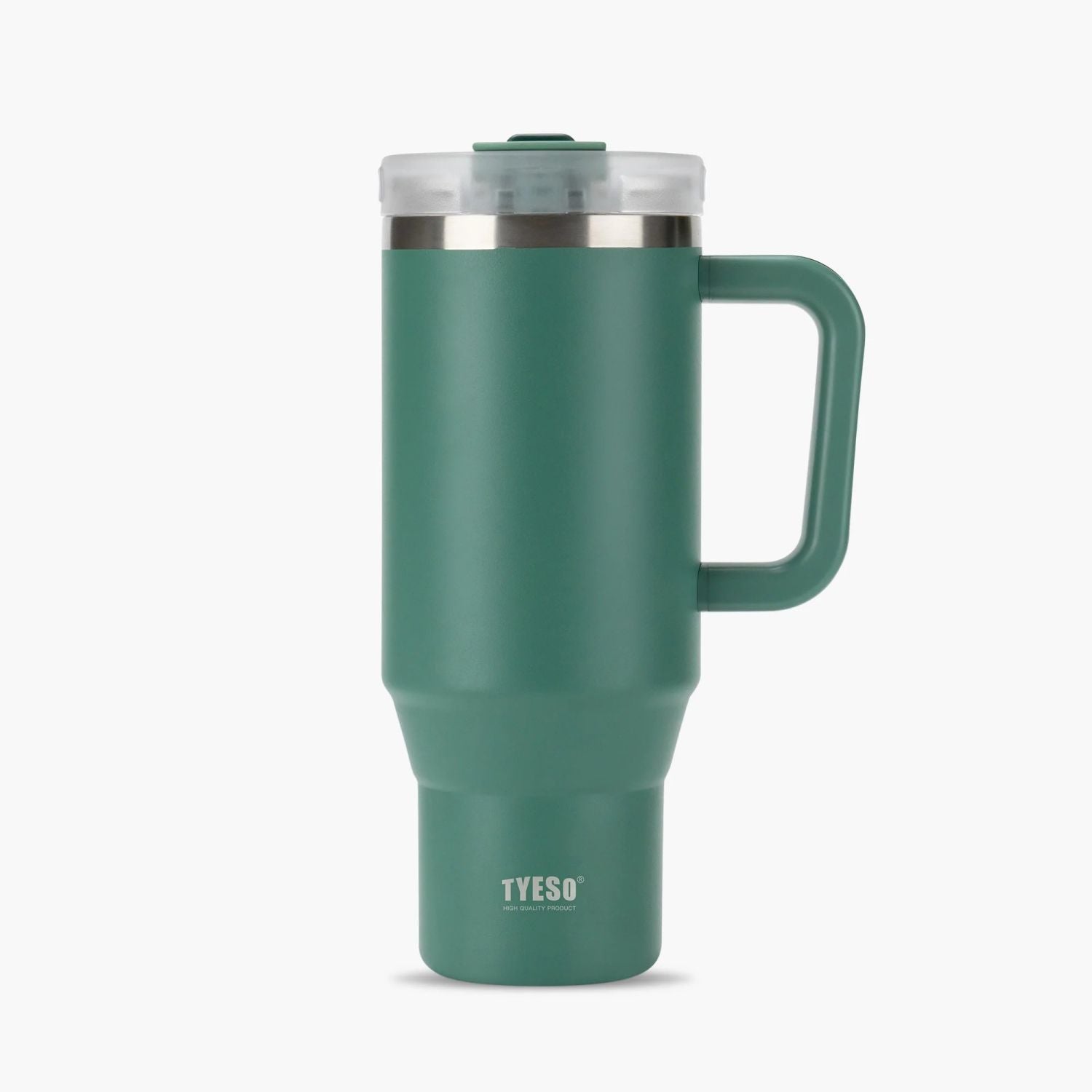 Tyeso Aura Leakproof 2 In 1 Sip & Straw Lid S/S Vacuum Tumbler 1200ml - Dark Green