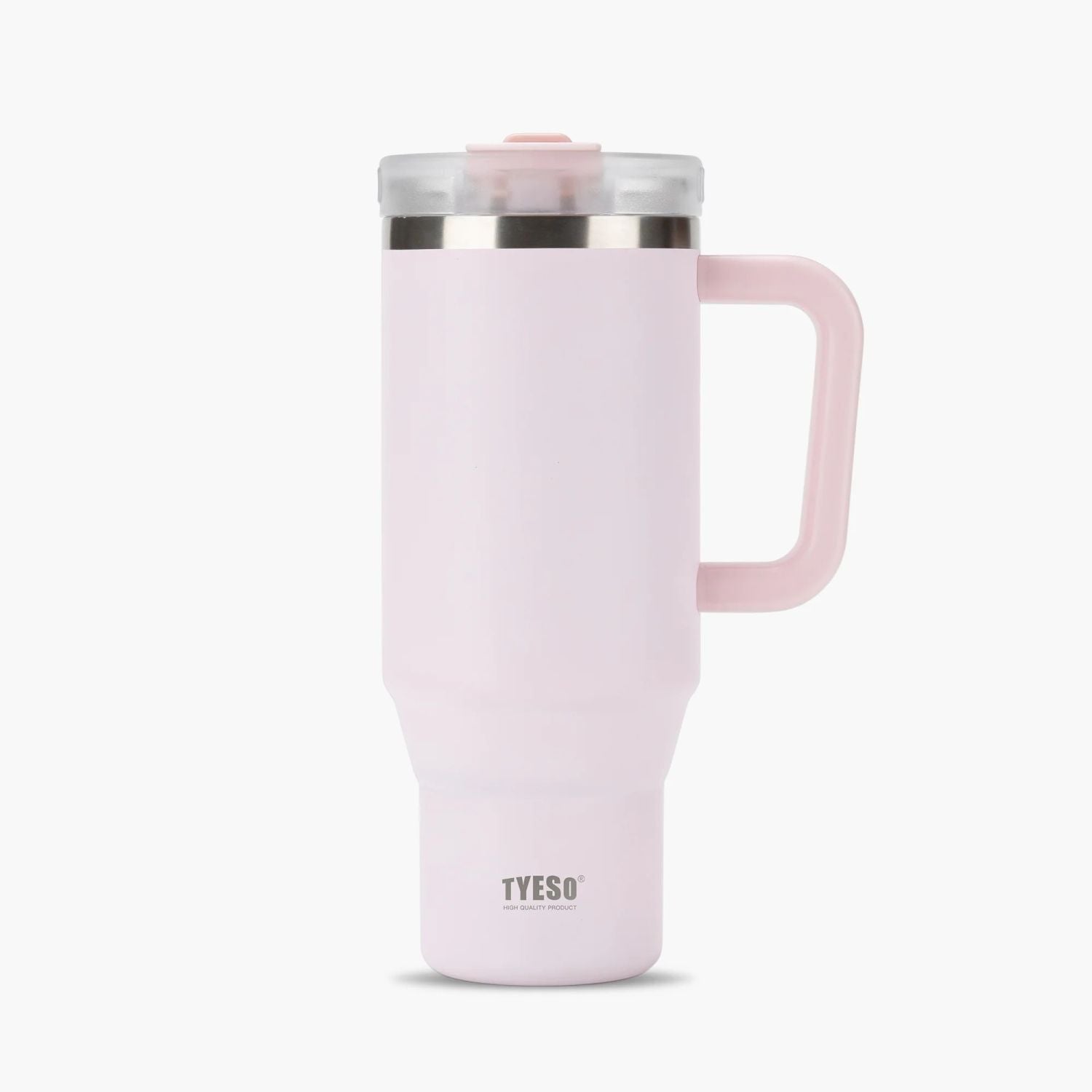 Tyeso Aura Leakproof 2 In 1 Sip & Straw Lid S/S Vacuum Tumbler 1200ml - Light Pink