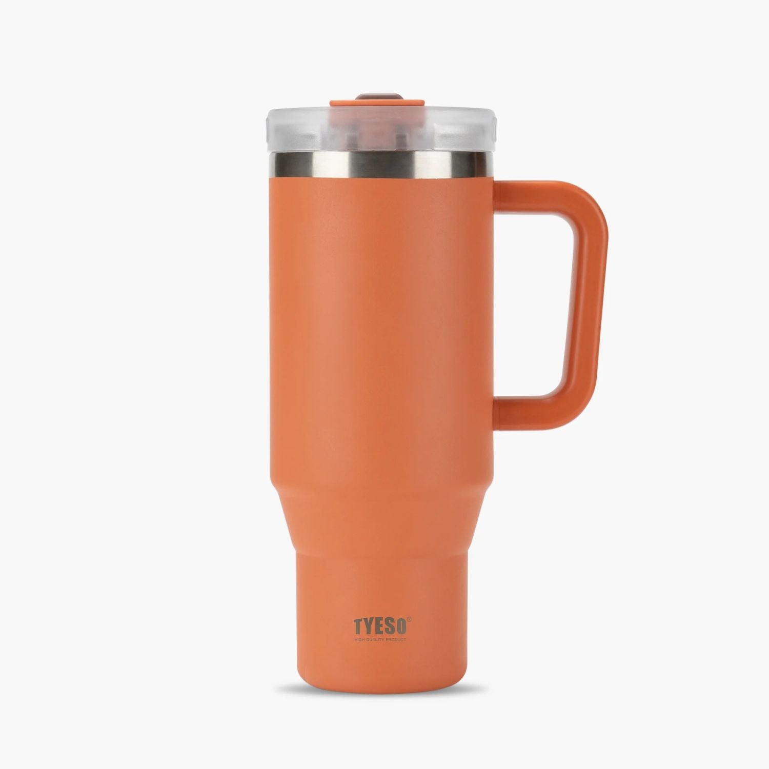 Tyeso Aura Leakproof 2 In 1 Sip & Straw Lid S/S Vacuum Tumbler 1200ml - Orange