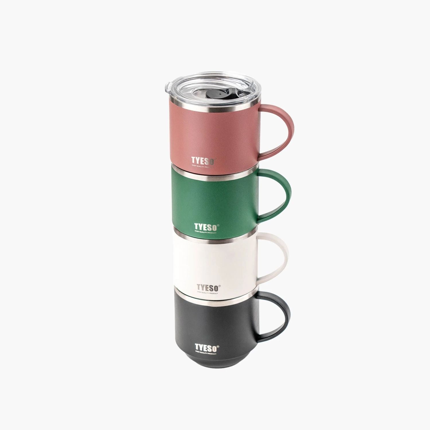 Tyeso Dock Slider Sipper Stackable S/S Vacuum Insulated Table Mug 330ml - Red