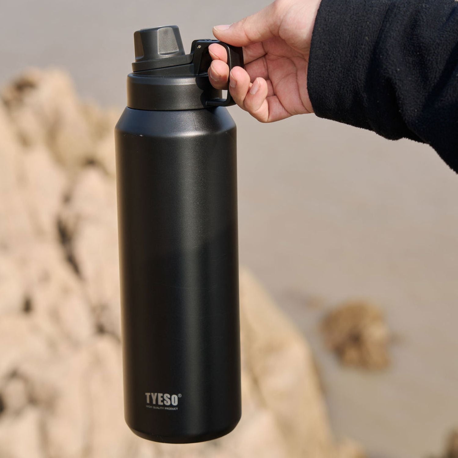 Tyeso Fizz Haze S/S Vacuum Insulated Bottle With Handle 900ML - White