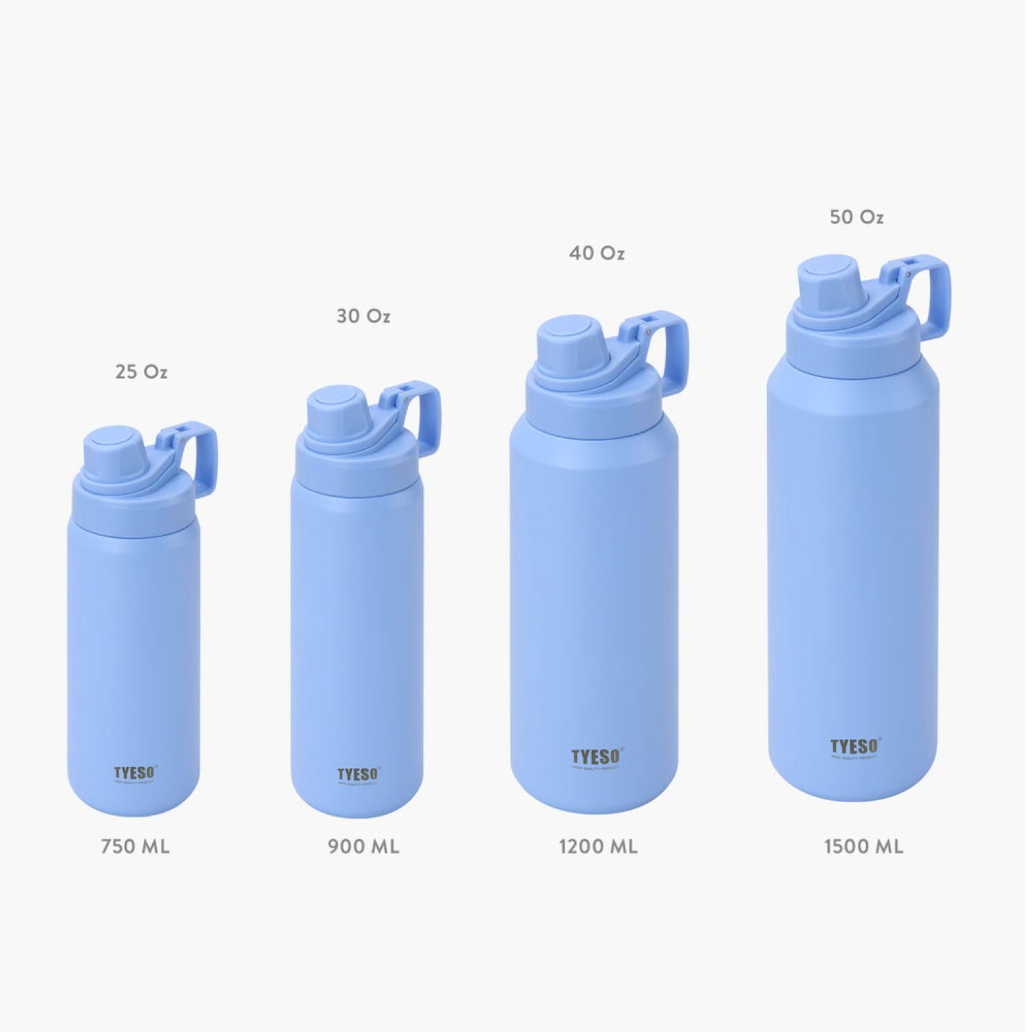 Tyeso Fizz Haze S/S Vacuum Insulated Bottle With Handle 900ML - Purple Blue