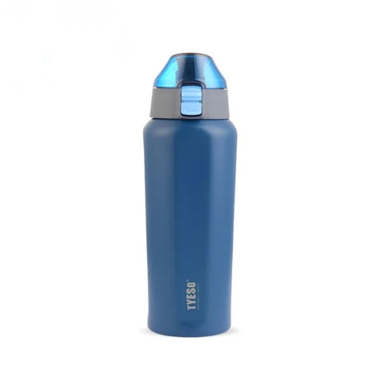 Tyeso Obelisk Lockable One Press Straw Sprout Flip Lid S/S Vacuum Insulated Bottle With Handle 600ml - Blue