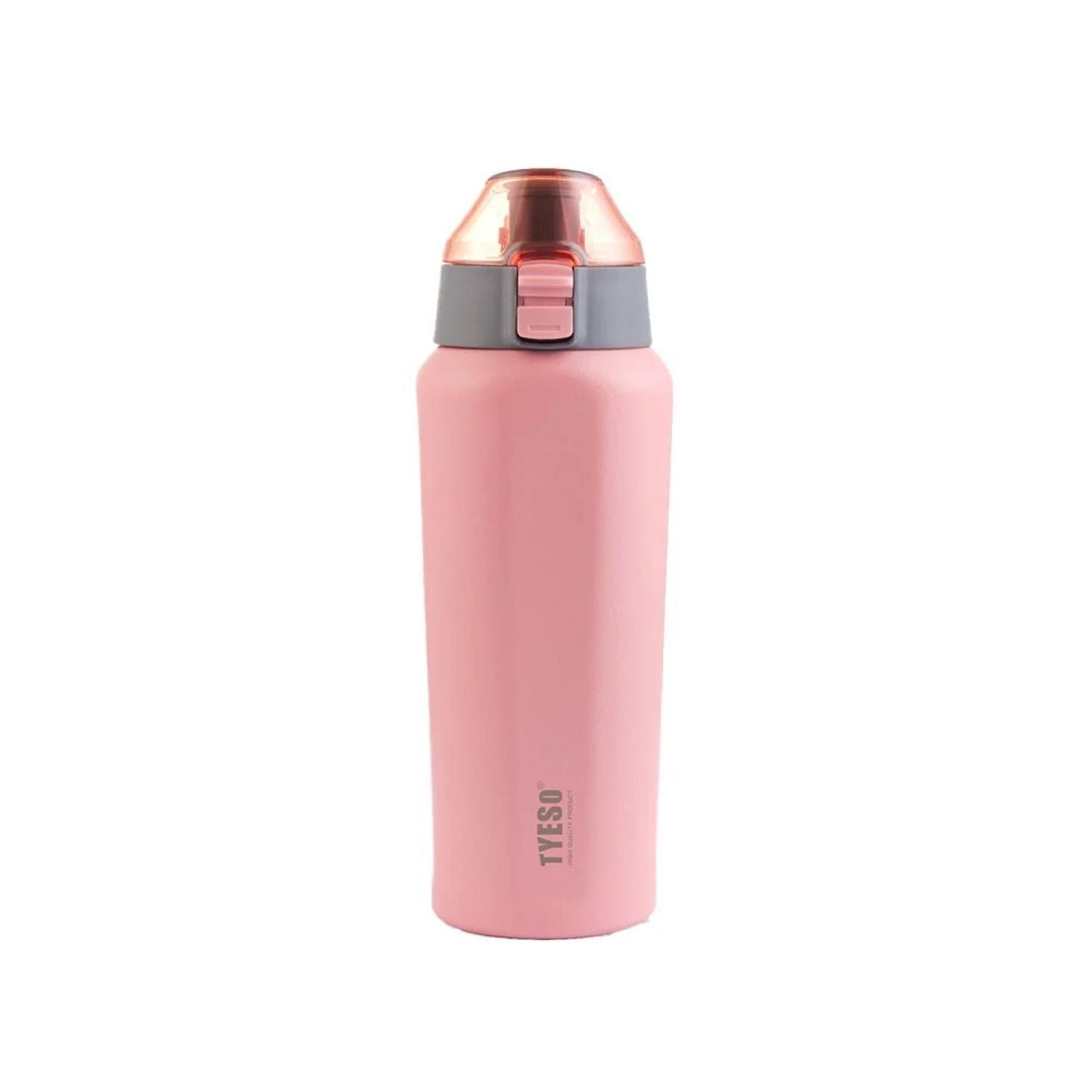 Tyeso Obelisk Lockable One Press Straw Sprout Flip Lid S/S Vacuum Insulated Bottle With Handle 600ml - Pink