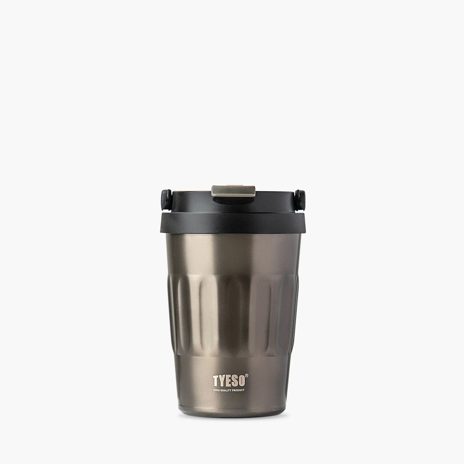 Tyeso Onyx Sipper S/S Vacuum Coffee Tumbler W Foldable Handle 400ml - Gray