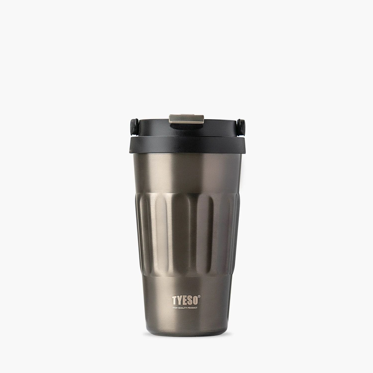 Tyeso Onyx Sipper S/S Vacuum Coffee Tumbler W Foldable Handle 500ml - Gray