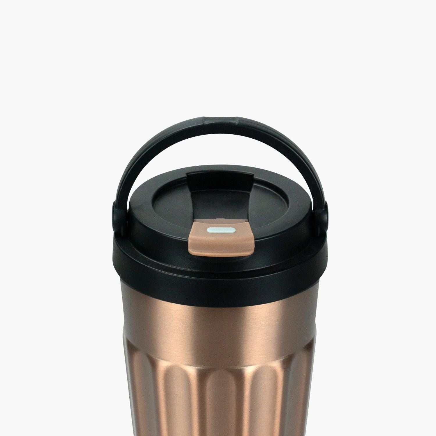Tyeso Onyx Sipper S/S Vacuum Coffee Tumbler W Foldable Handle 500ml - Rose Gold