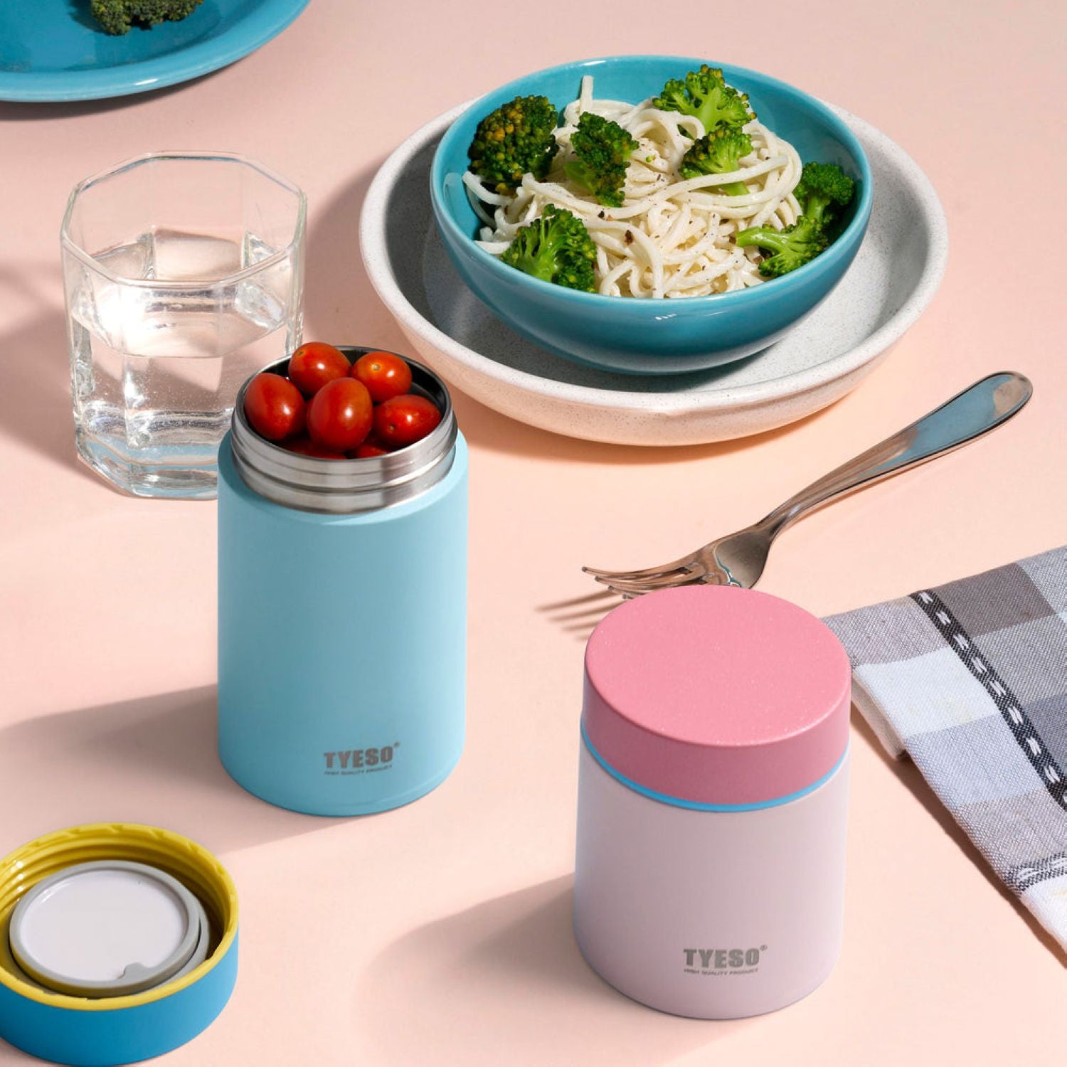 Tyeso Petal Inner S/S 316 Vacuum Insulated Food Jar 200ML - Pink