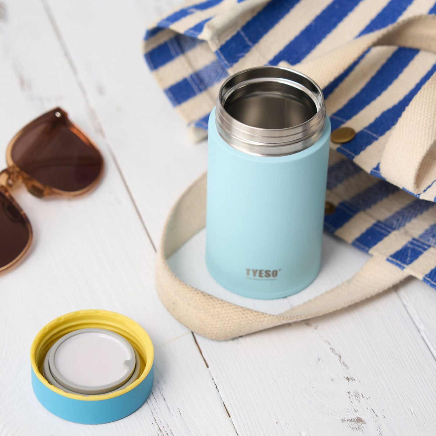 Tyeso Petal Inner S/S 316 Vacuum Insulated Food Jar 260ML - Blue