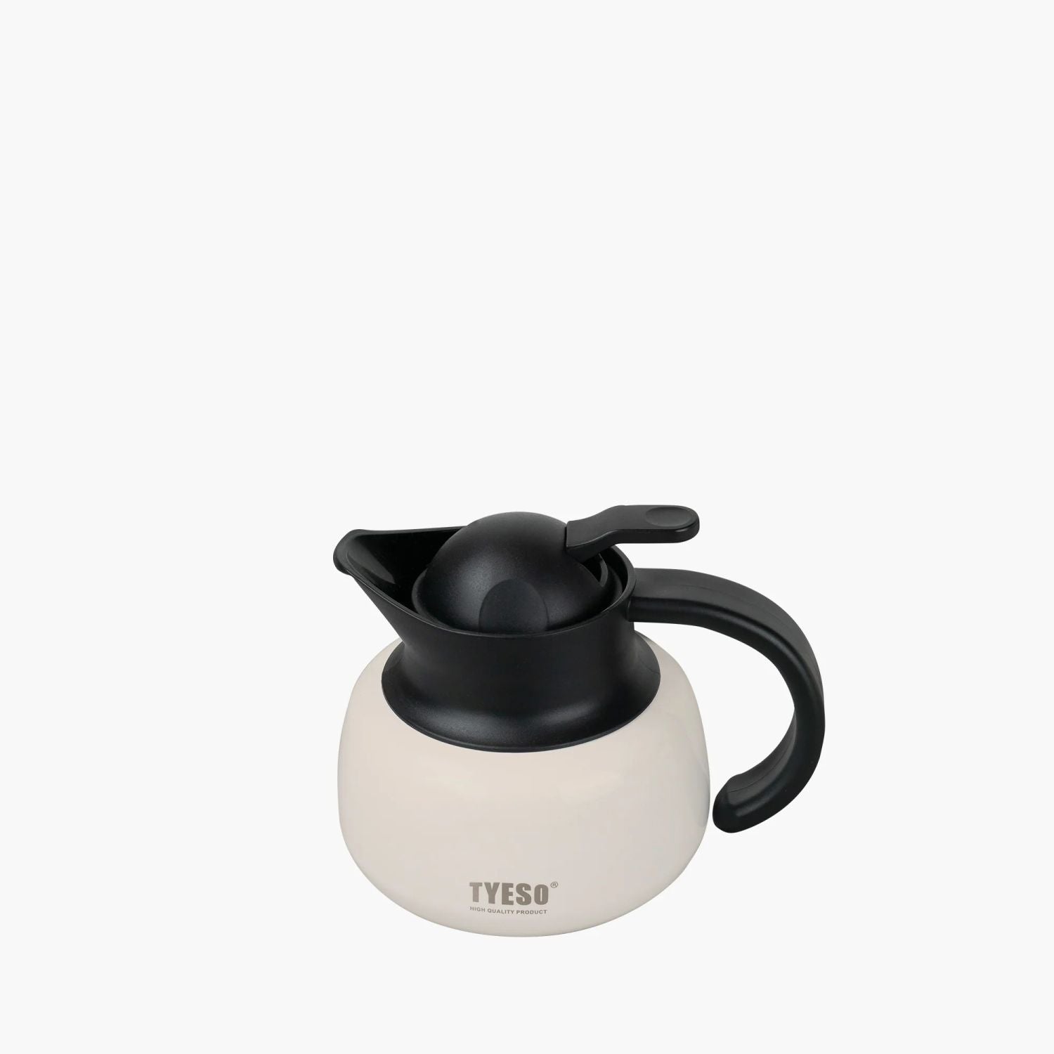 Tyeso Plump Lockable With Filter S/S Vacuum Insulated Tea Pot 600ml - White
